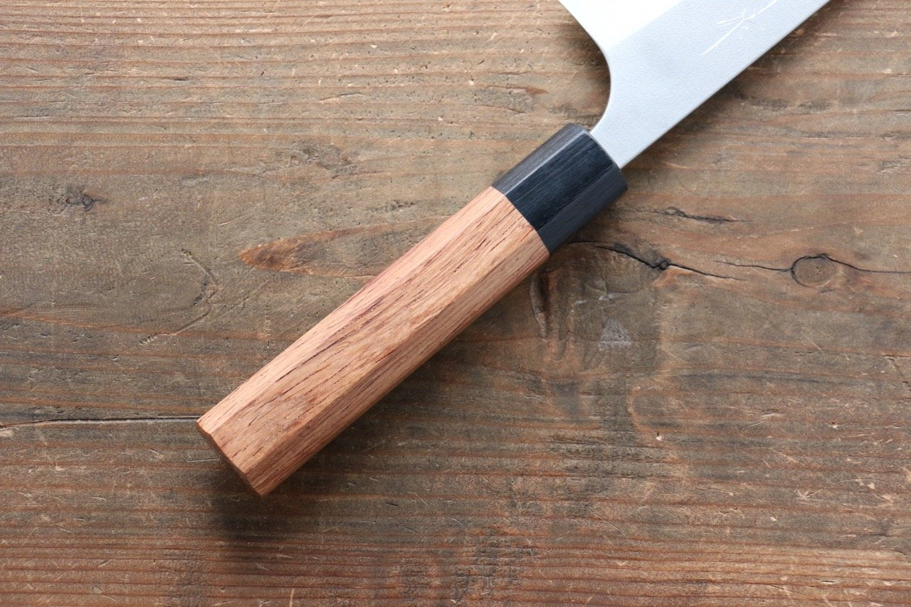 Yoshimi Kato Blue Super Clad Nashiji Gyuto Chef Knife 210mm with Black Honduras Rosewood Handle - Seisuke Knife