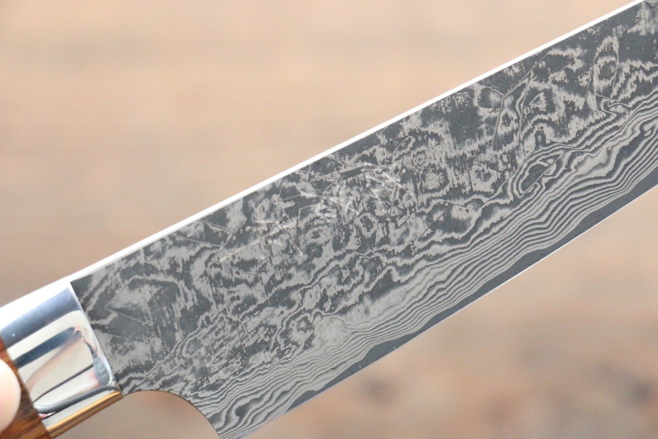 Takeshi Saji SG2 Black Damascus Petty-Utility 150mm Ironwood Handle - Seisuke Knife