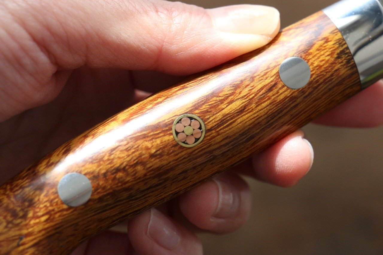 Takeshi Saji SG2 Black Damascus Petty-Utility 150mm Ironwood Handle - Seisuke Knife