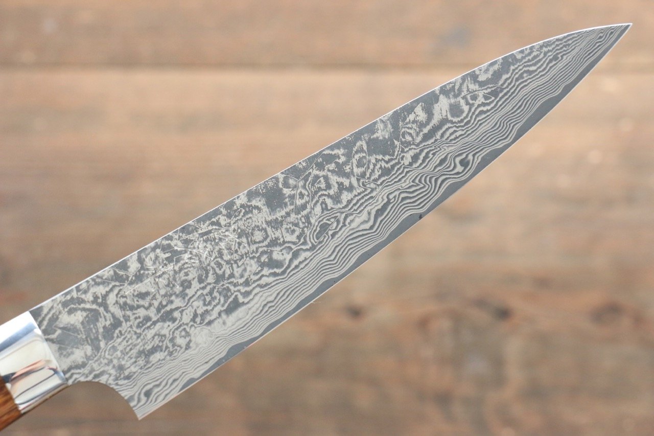 Takeshi Saji SG2 Black Damascus Petty-Utility 150mm Ironwood Handle - Seisuke Knife