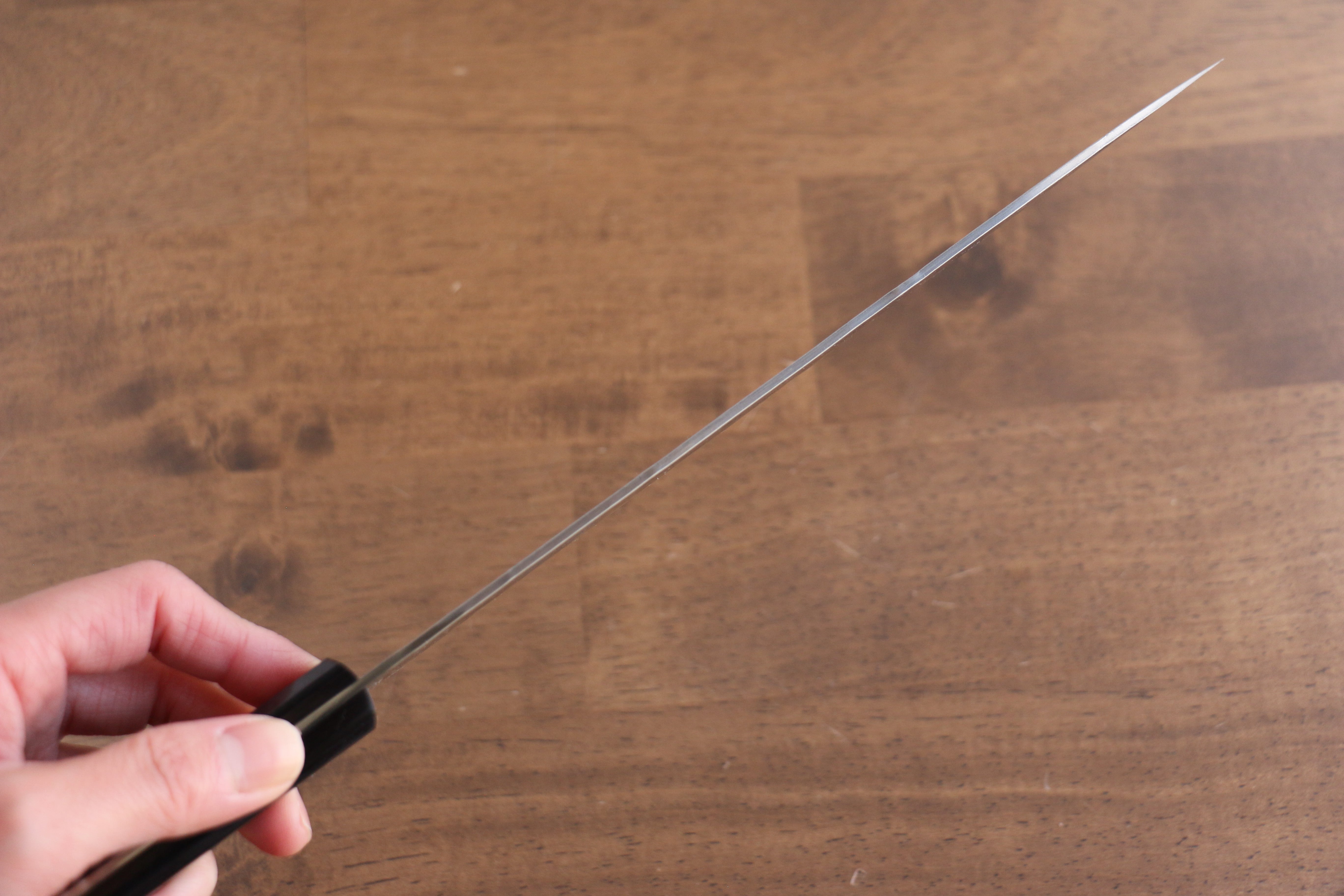 Seisuke Budou Silver Steel No.3 Nashiji Gyuto 210mm Purple Pakka wood Handle - Seisuke Knife