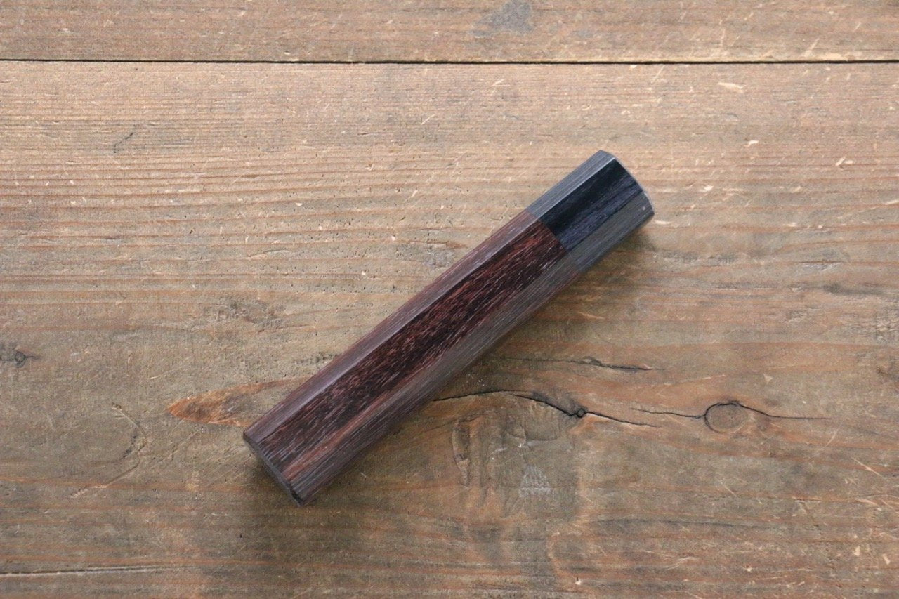 Octagonal Shitan Rosewood Knife Handle (Nakiri 165mm) - Seisuke Knife