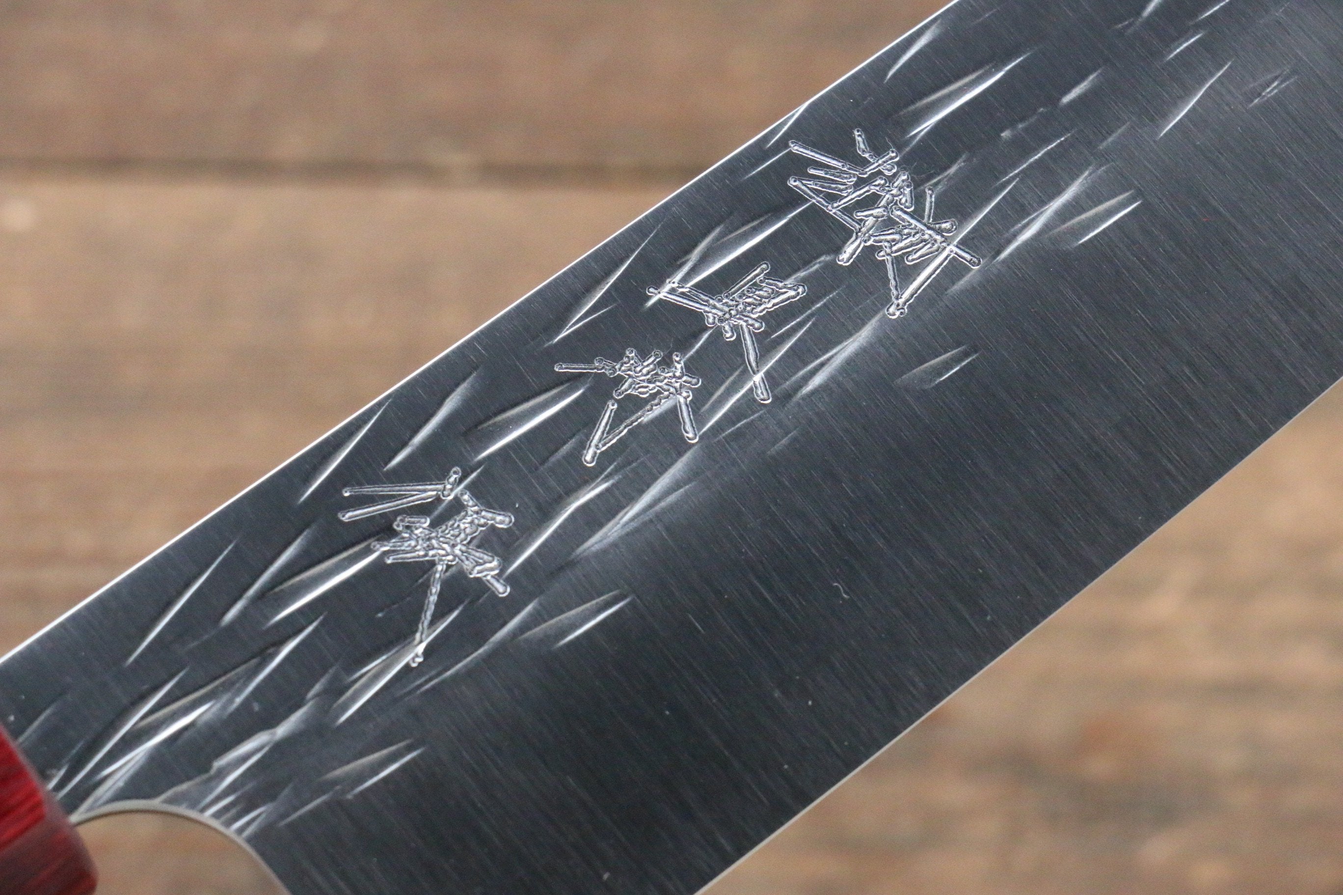 Yu Kurosaki Juhyo SG2 Hammered Santoku 165mm Shitan (ferrule: Red Pakka wood) Handle - Seisuke Knife