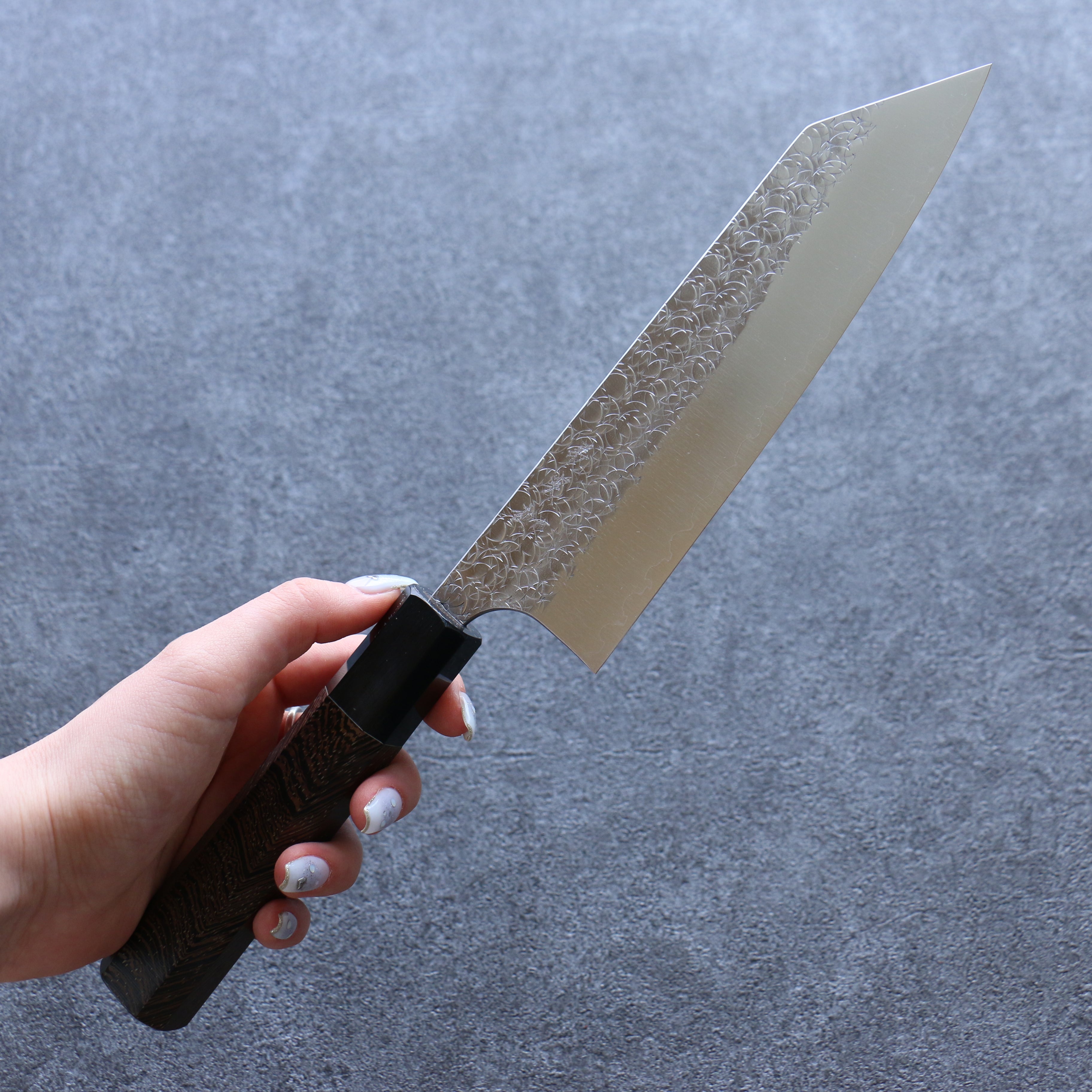 Yoshimi Kato Minamo SG2 Hammered Bunka 170mm Wenge Handle - Seisuke Knife