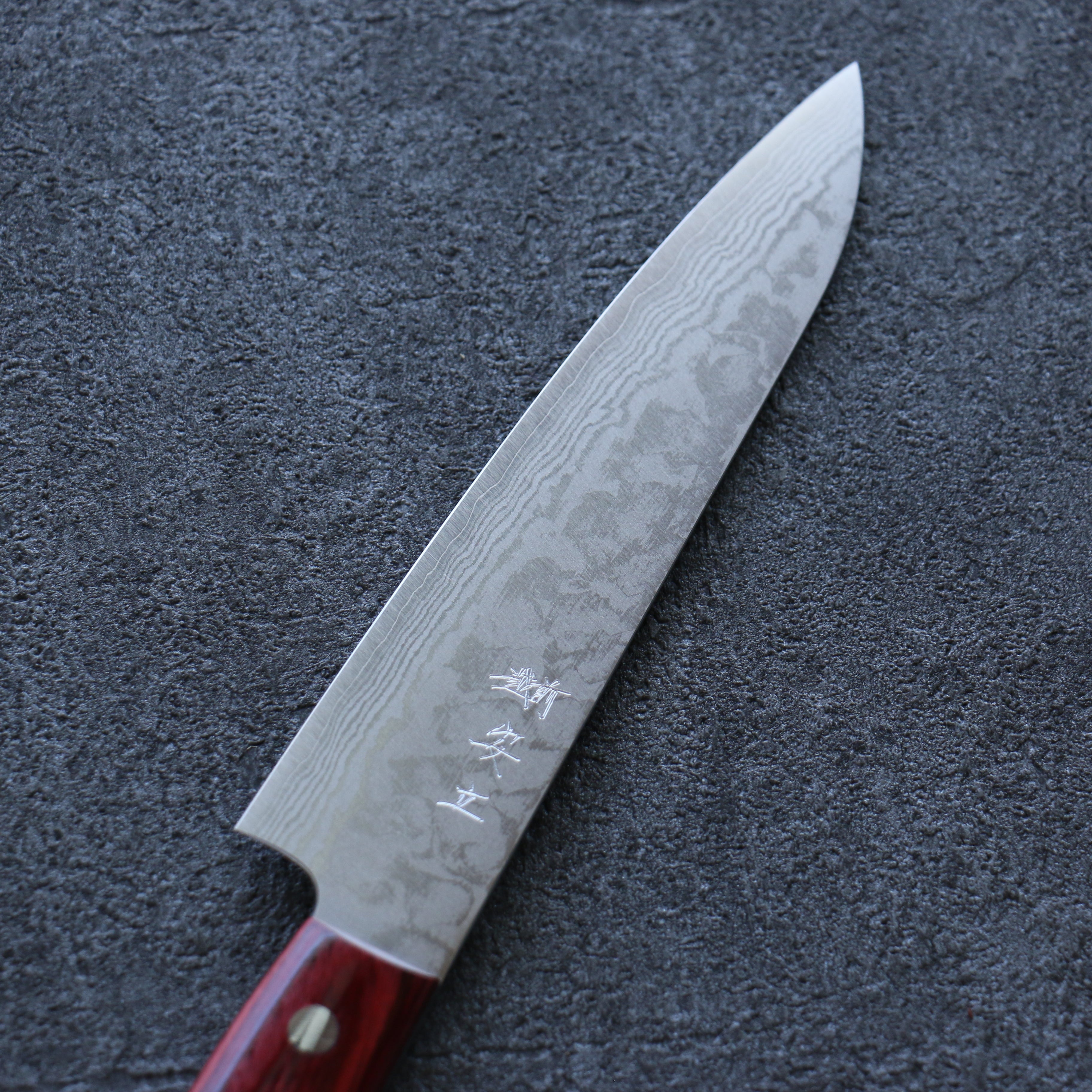 Anryu VG10 Damascus Petty-Utility 130mm Red Pakkawood Handle - Seisuke Knife