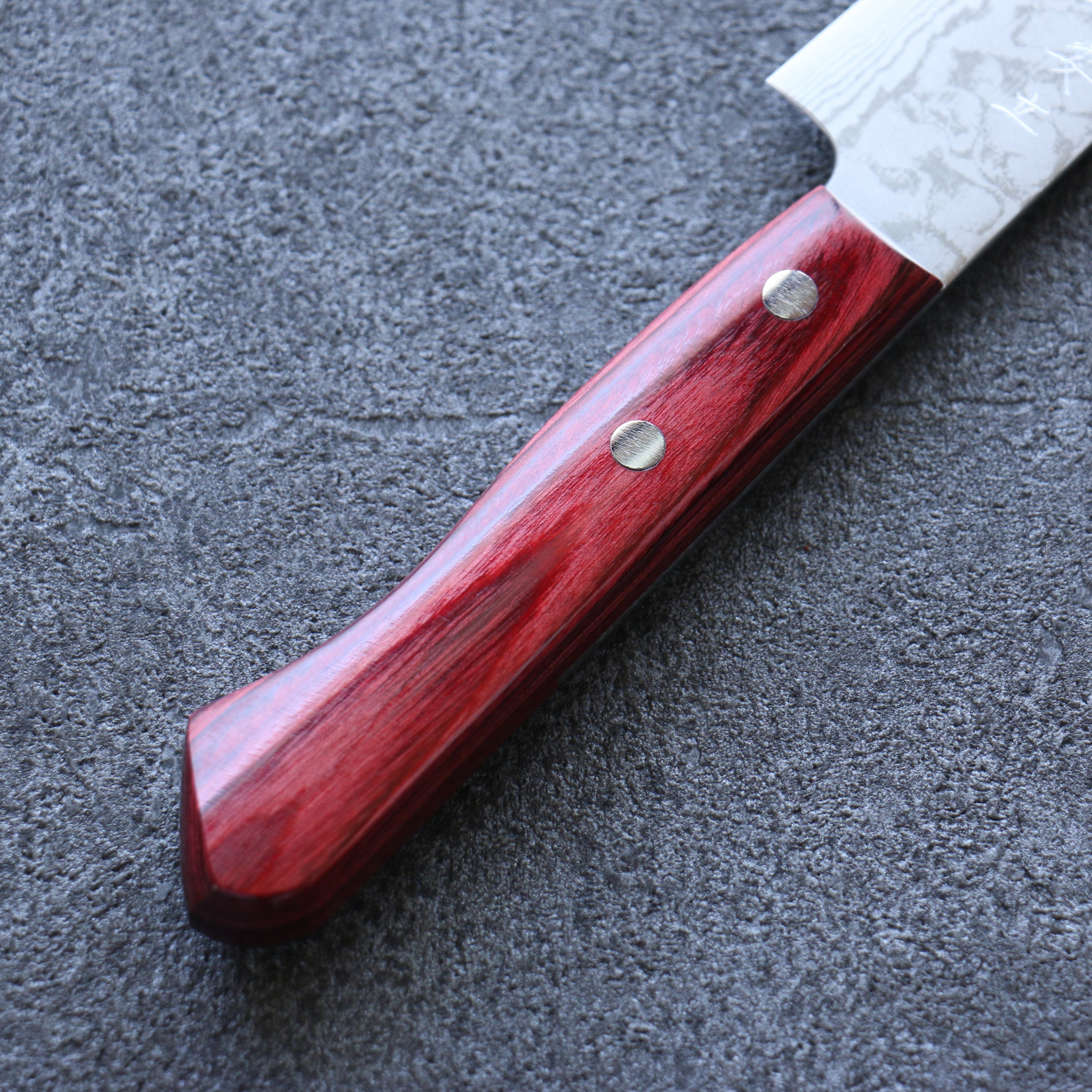 Anryu VG10 Damascus Petty-Utility 130mm Red Pakkawood Handle - Seisuke Knife