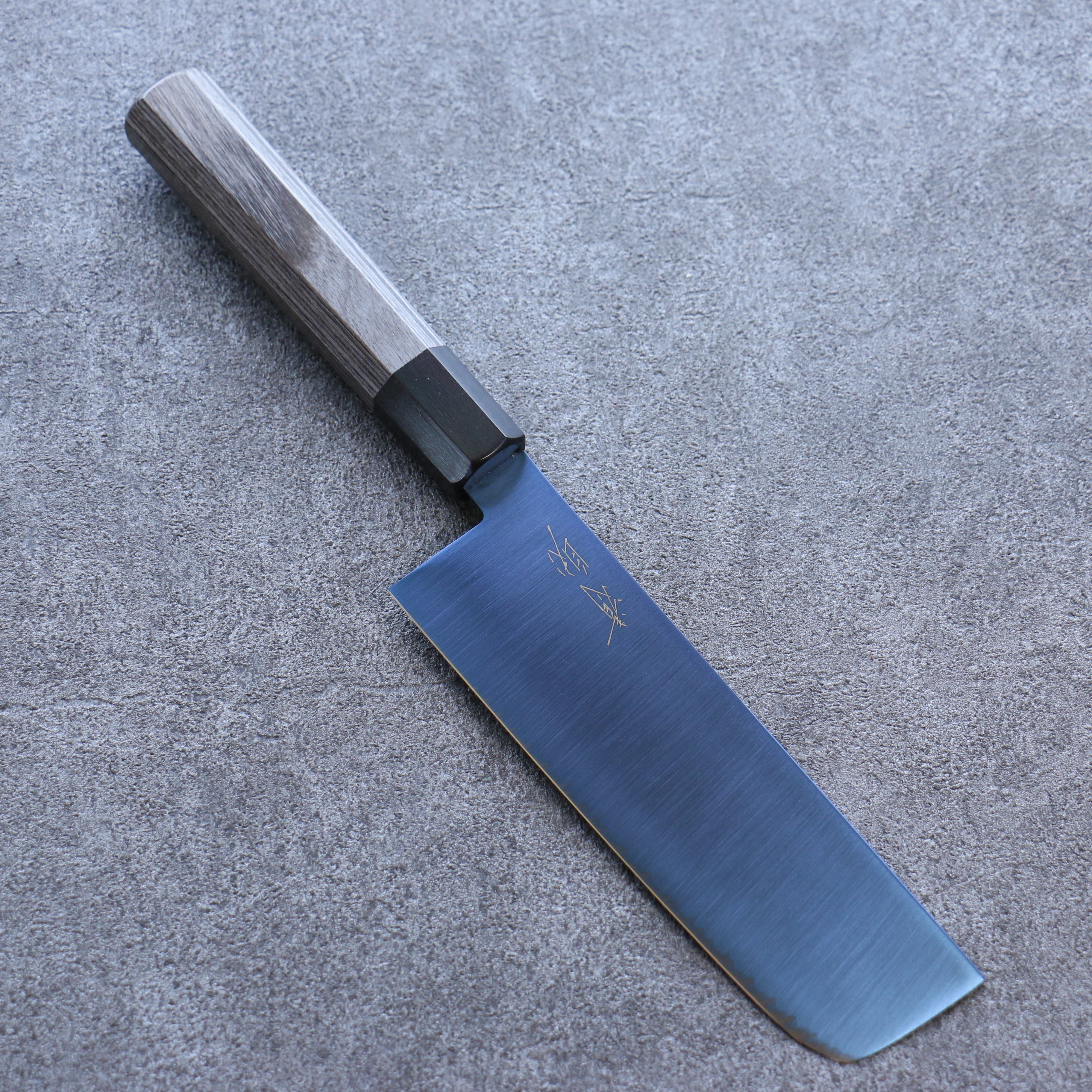 Seisuke SK-85 Ion plating Nakiri 160mm Gray Pakka wood Handle - Seisuke Knife