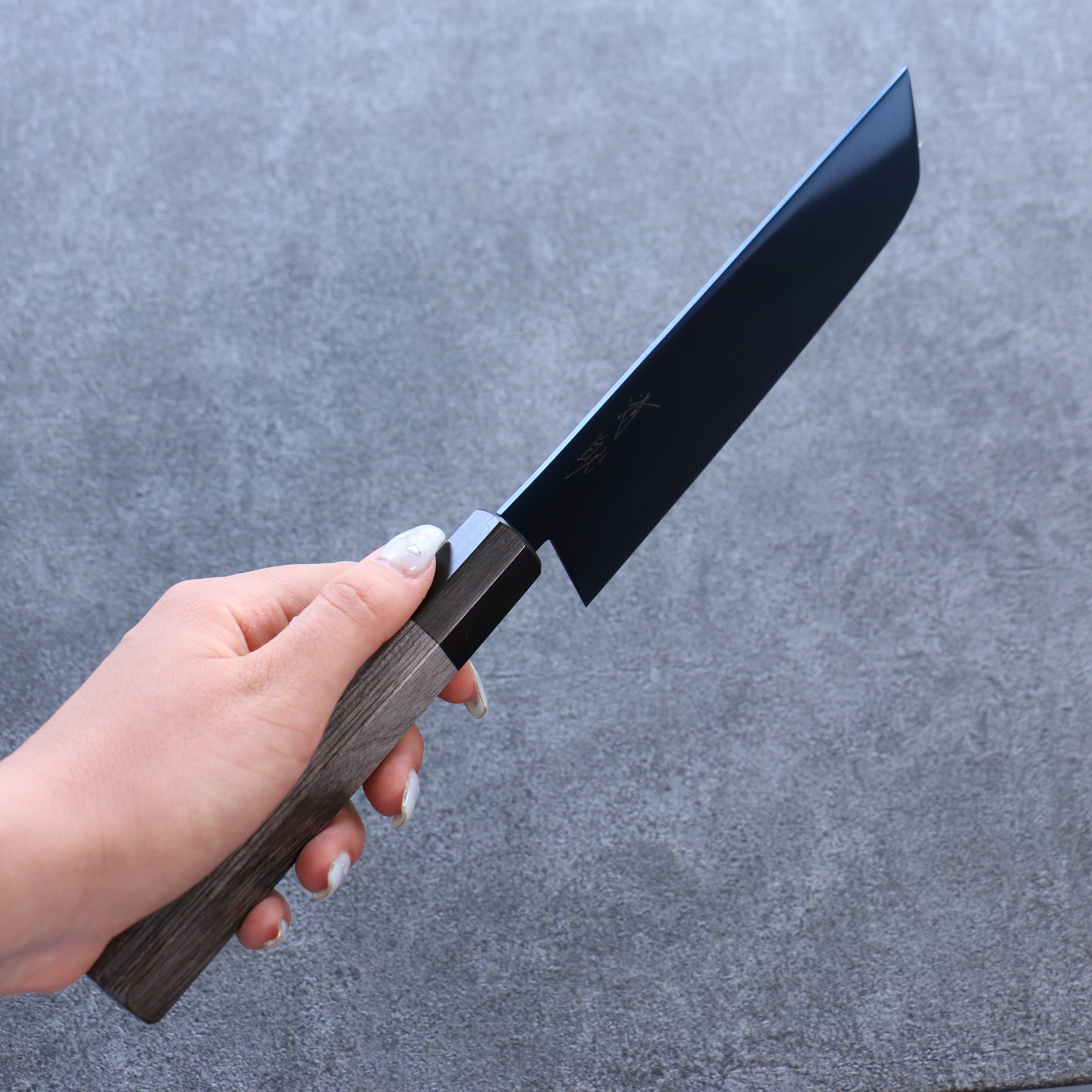 Seisuke SK-85 Ion plating Nakiri 160mm Gray Pakka wood Handle - Seisuke Knife