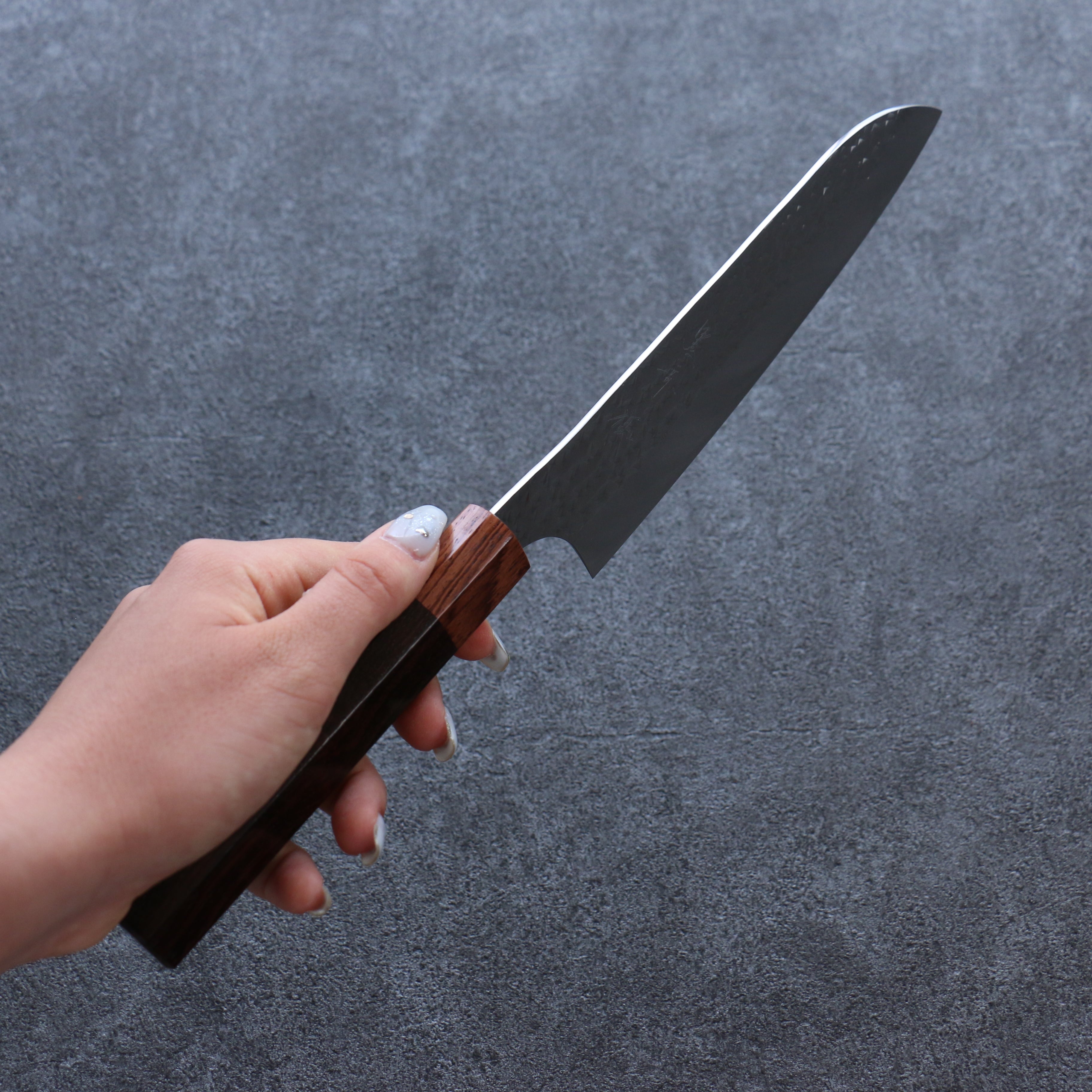 Yu Kurosaki Senko Ei SG2 Hammered Santoku 165mm Honduras Handle - Seisuke Knife