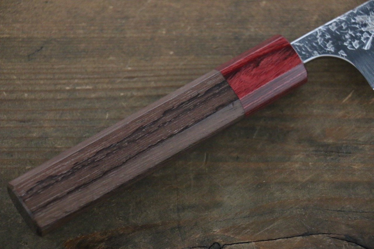 Yu Kurosaki Shizuku SG2 Hammered Petty-Utility 120mm Rosewood (ferrule: Red Pakka wood) Handle - Seisuke Knife
