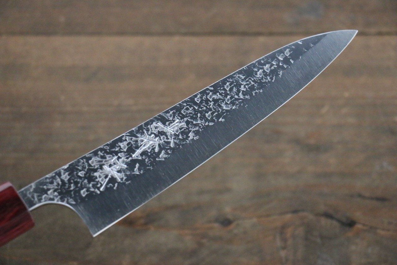 Yu Kurosaki Shizuku SG2 Hammered Petty-Utility 150mm Rosewood (ferrule: Red Pakka wood) Handle - Seisuke Knife