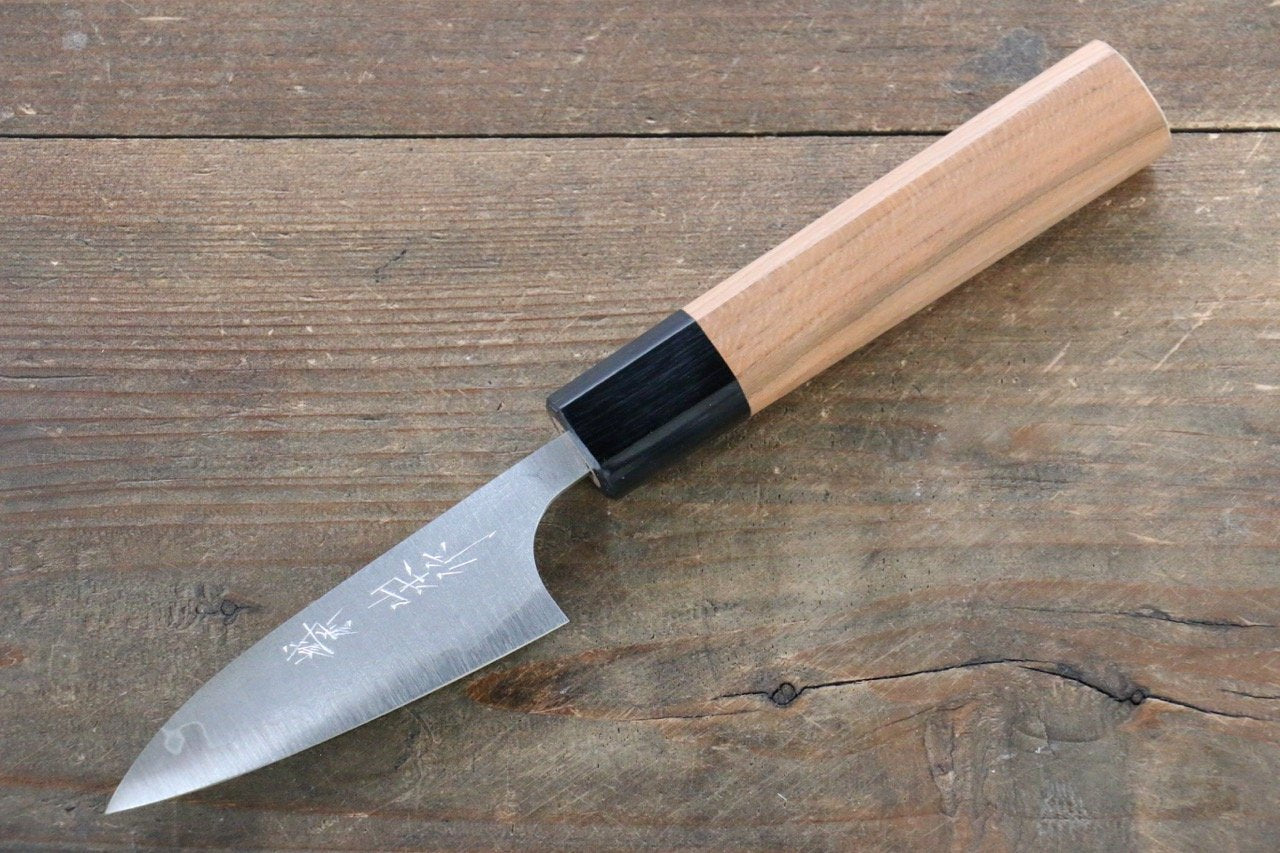 Nao Yamamoto VG10 Damascus Petty-Utility 80mm Yew Tree Handle - Seisuke Knife