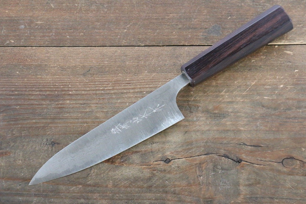 Nao Yamamoto VG10 Damascus Petty-Utility 130mm Shitan Handle - Seisuke Knife