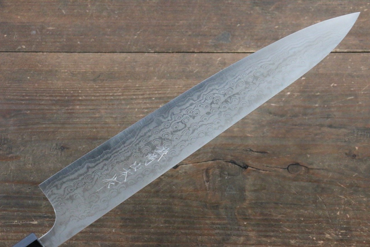 Nao Yamamoto VG10 Damascus Sujihiki 270mm with Yew Tree Handle - Seisuke Knife