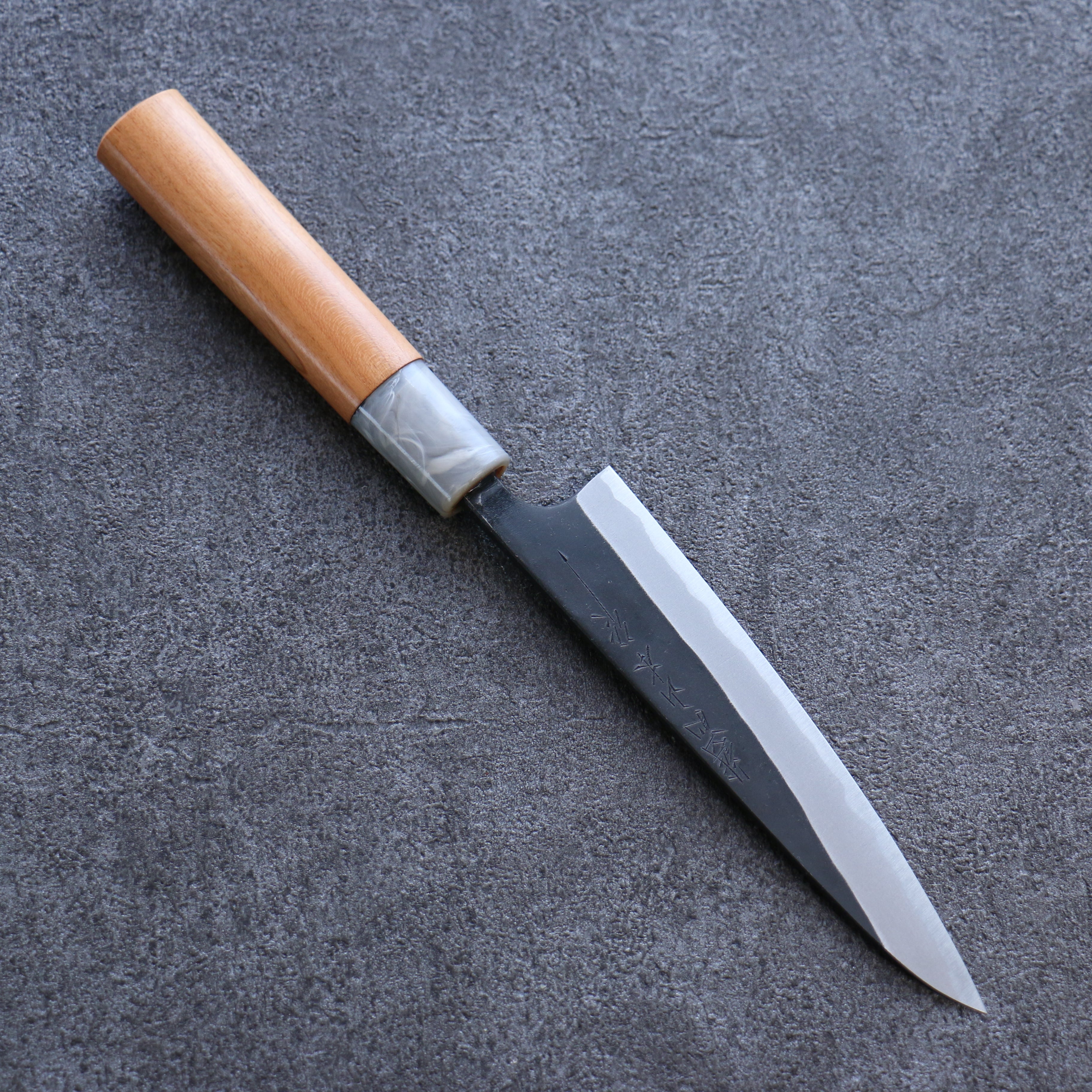 Nao Yamamoto White Steel No.2 Kurouchi Petty-Utility 135mm Cherry Wood Handle - Seisuke Knife
