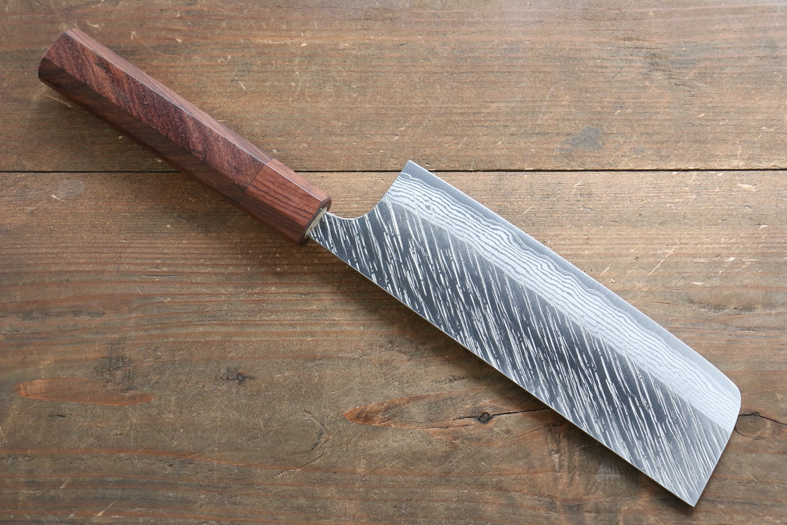 Yu Kurosaki Fujin VG10 Hammered Damascus Nakiri 165mm - Seisuke Knife