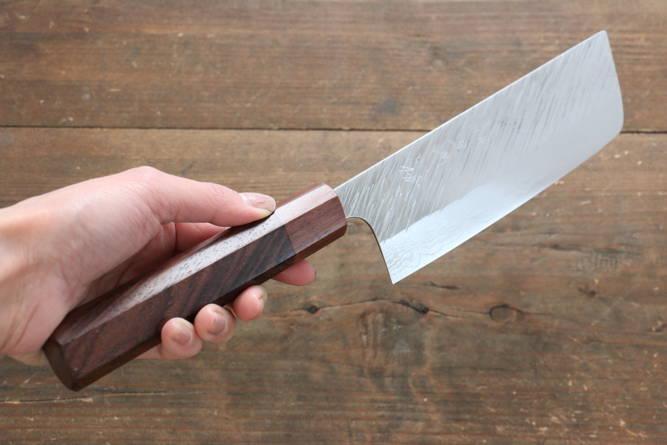Yu Kurosaki Fujin VG10 Hammered Damascus Nakiri 165mm - Seisuke Knife