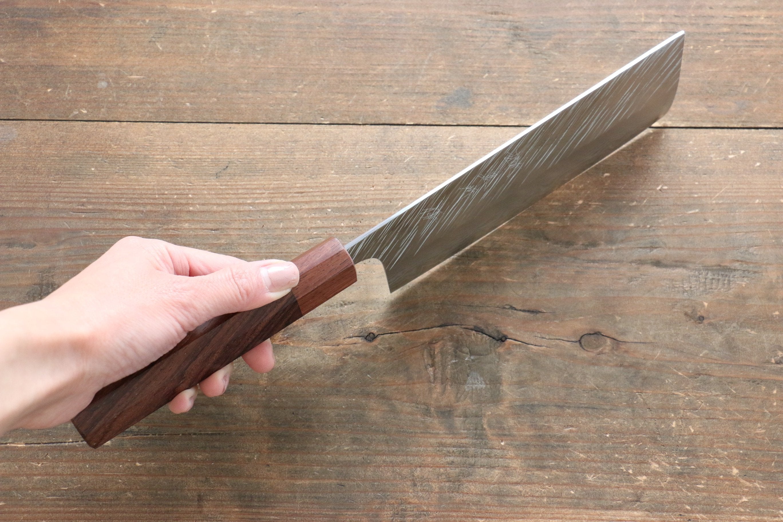 Yu Kurosaki Fujin VG10 Hammered Damascus Nakiri 165mm - Seisuke Knife
