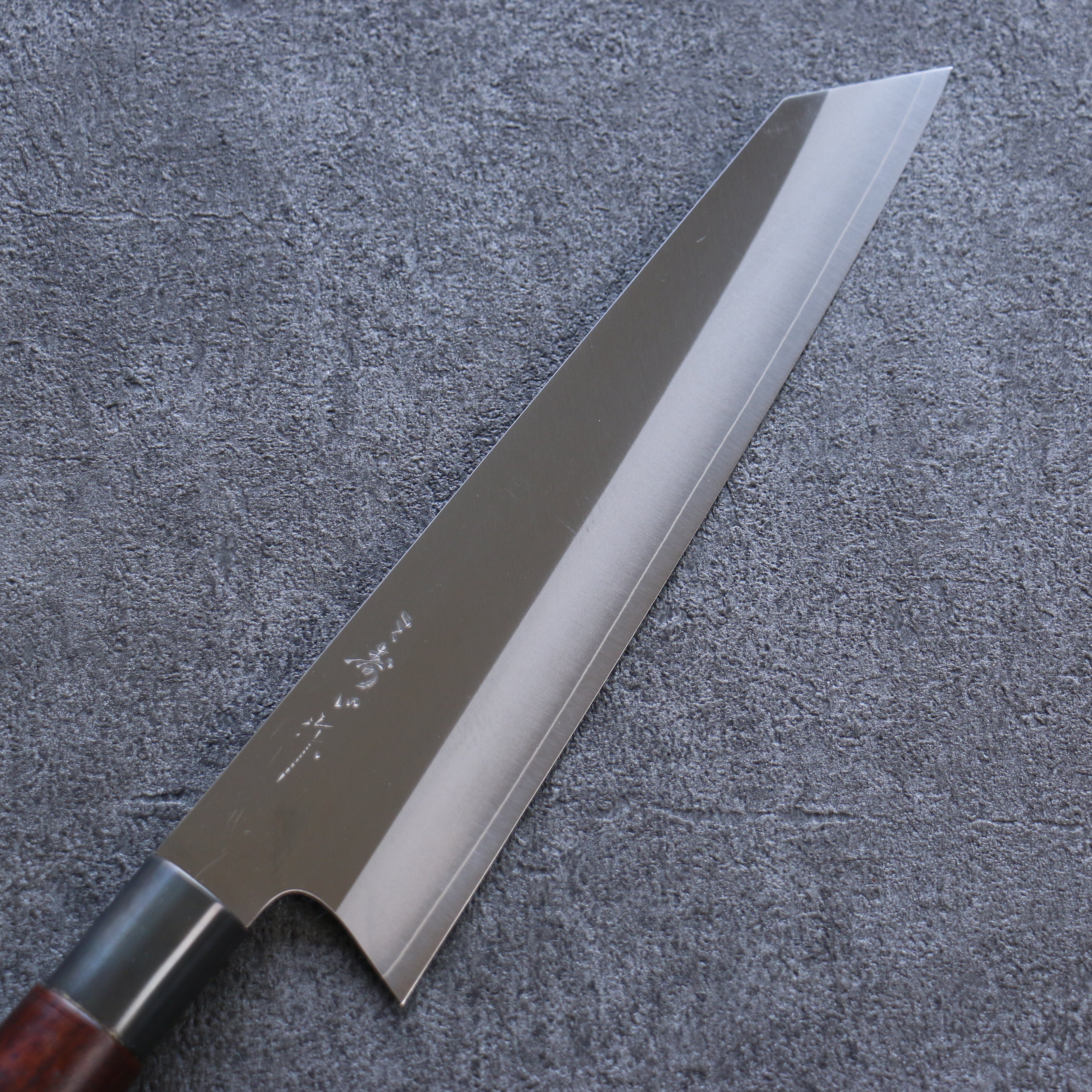 Misuzu VG10 Kasumitogi Kiritsuke Gyuto 210mm Brown Lacquered Handle - Seisuke Knife