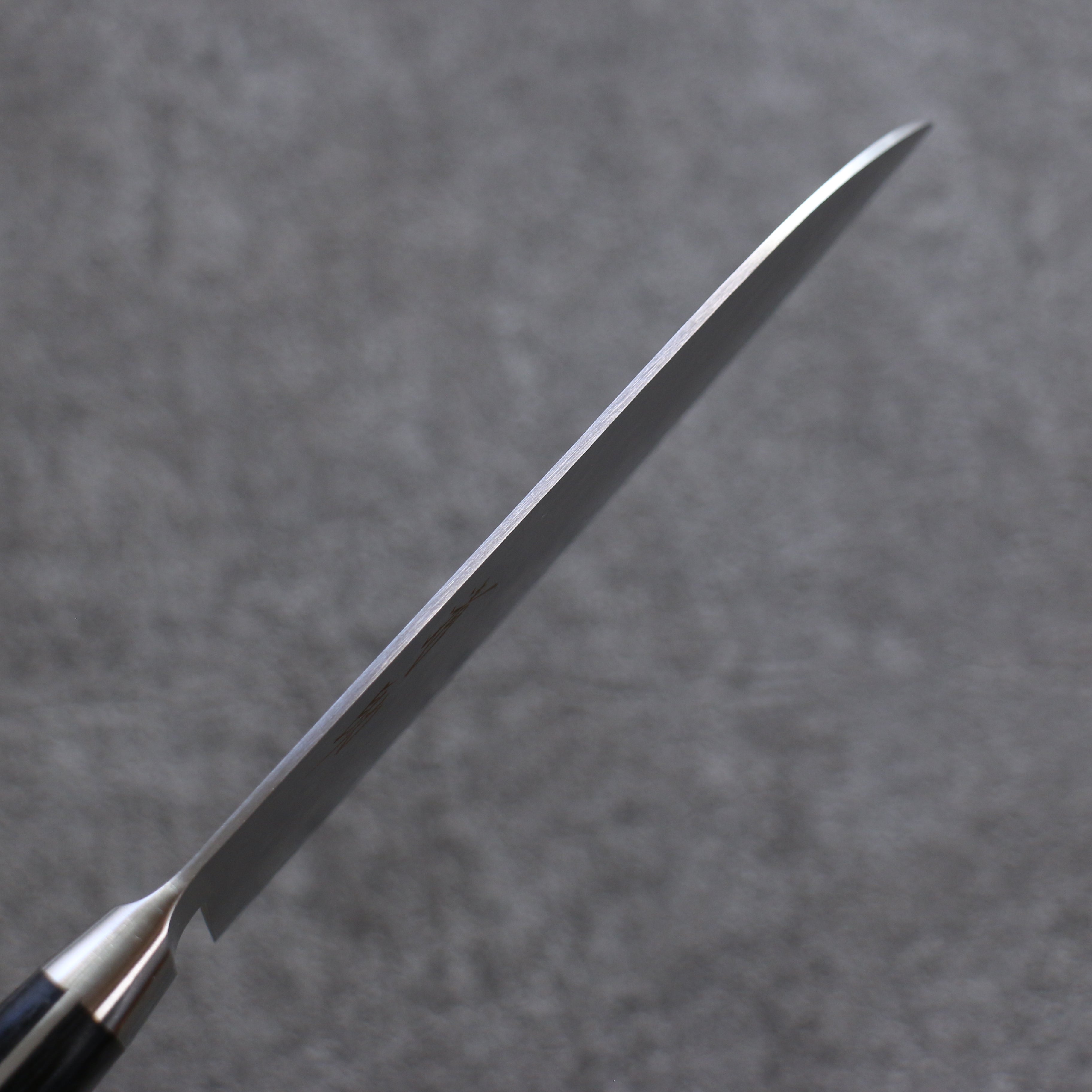 Seisuke VG5 Hammered Kasumitogi Santoku 120mm Black Pakka wood Handle - Seisuke Knife