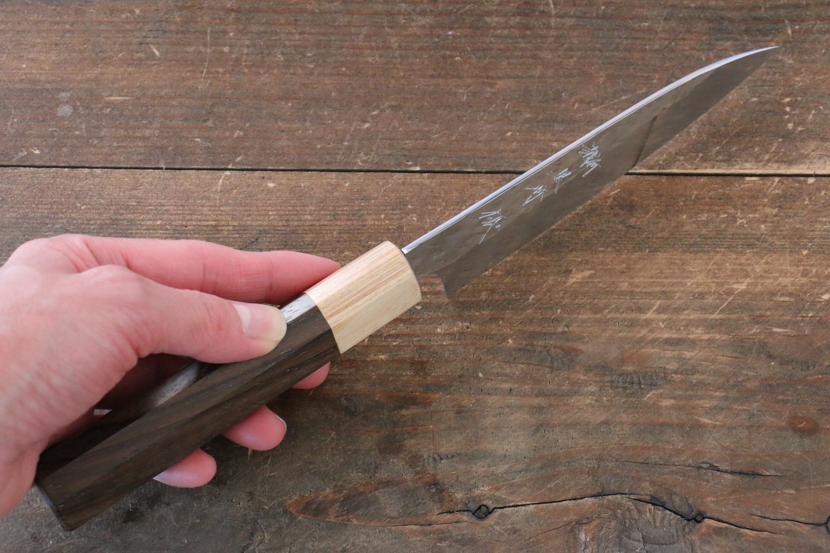 Yu Kurosaki Senko SG2 Hammered Petty-Utility 120mm Shitan Handle - Seisuke Knife