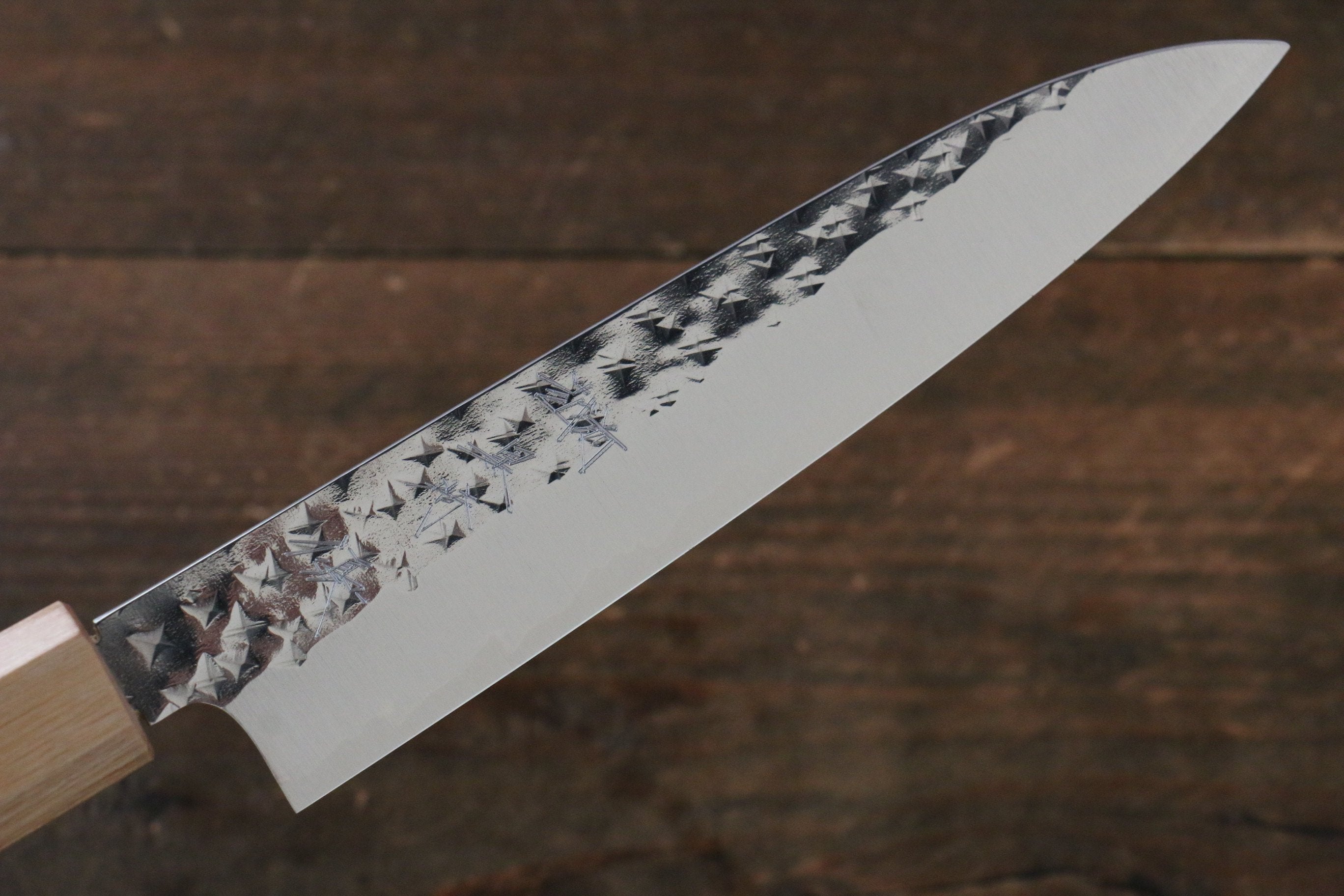 Yu Kurosaki Senko SG2 Hammered Petty-Utility 150mm with Shitan Handle (Blonde Ferrule) - Seisuke Knife