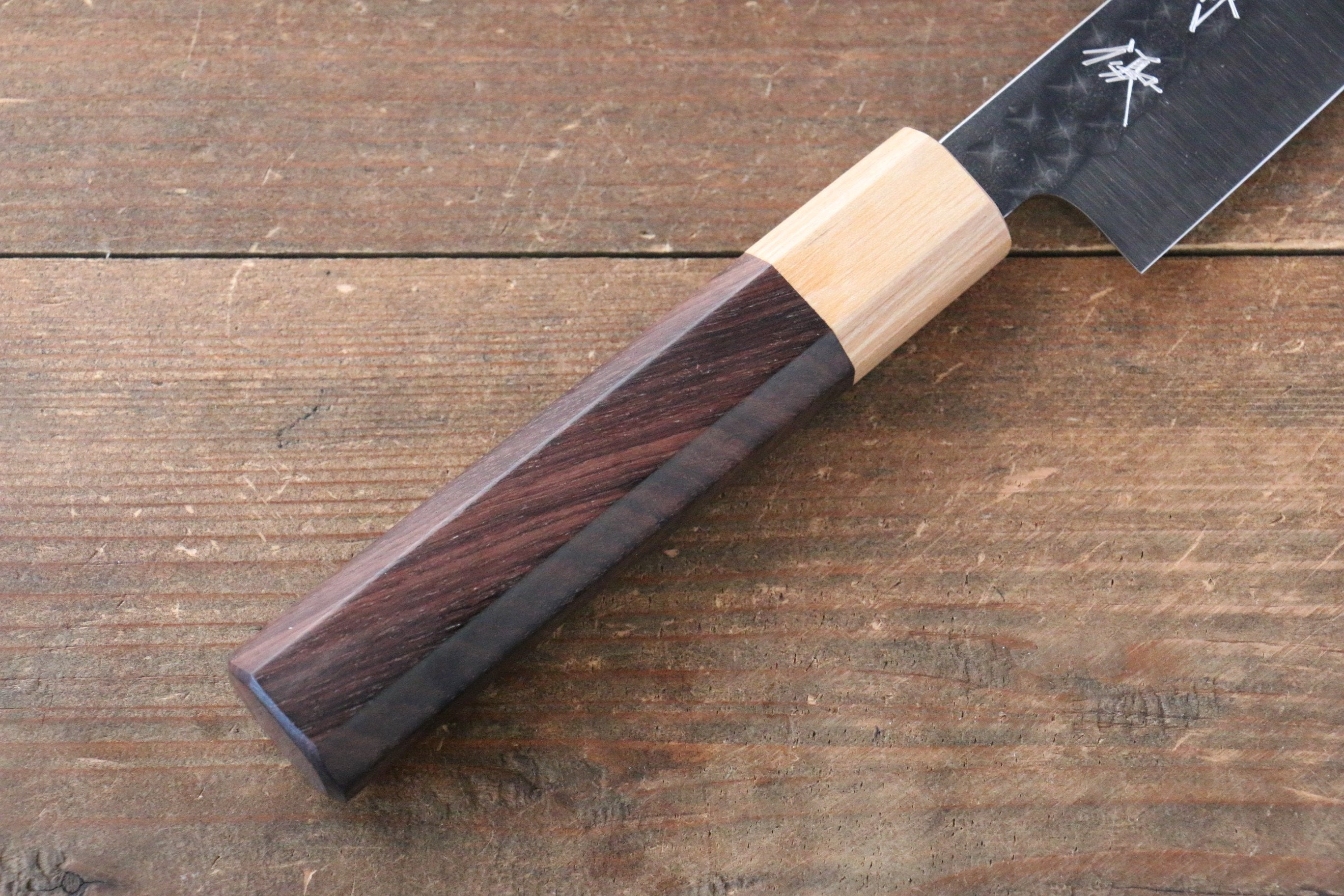 Yu Kurosaki Senko SG2 Hammered Petty-Utility 150mm with Shitan Handle (Blonde Ferrule) - Seisuke Knife