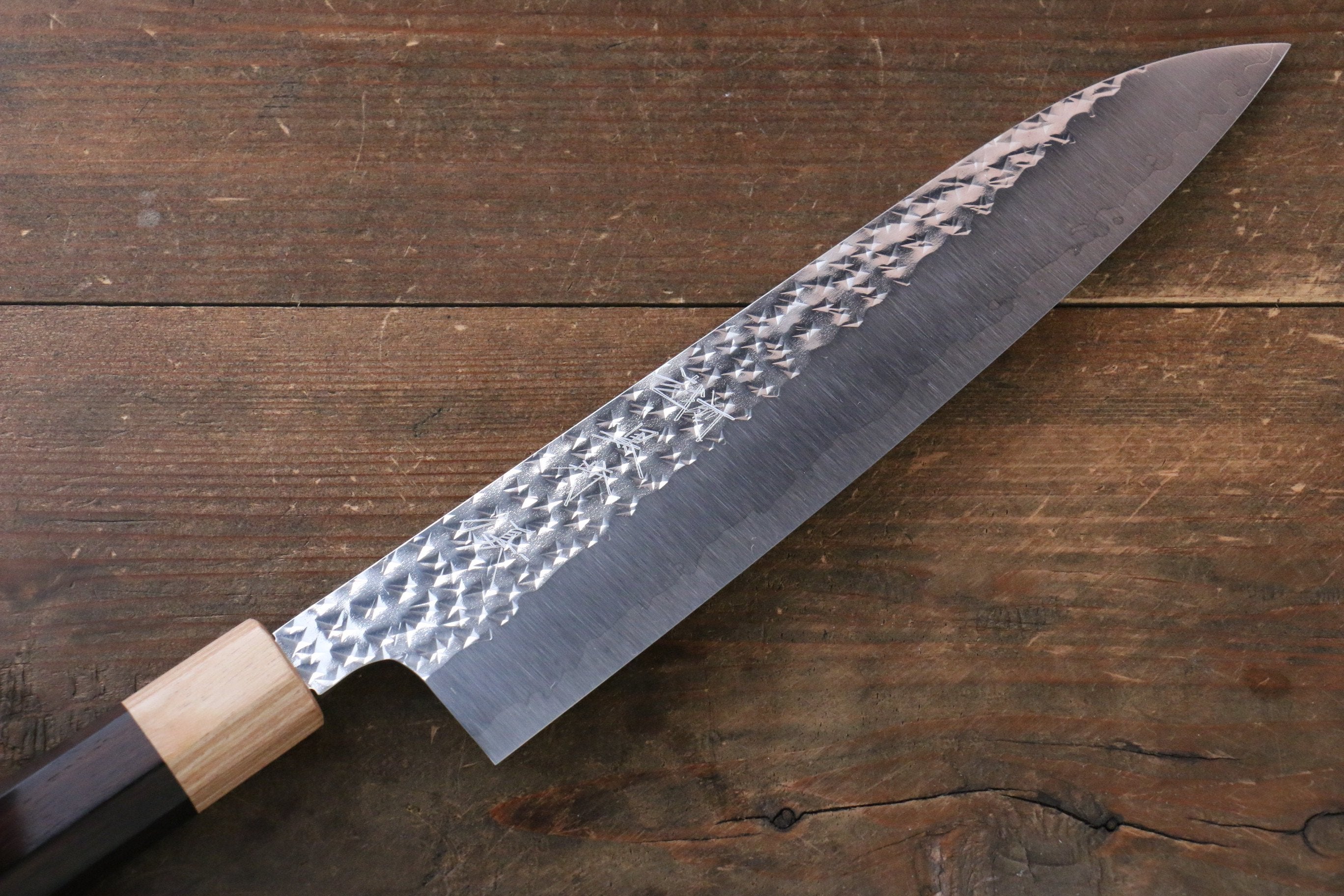 Yu Kurosaki Senko SG2 Hammered Gyuto 210mm Shitan Handle - Seisuke Knife