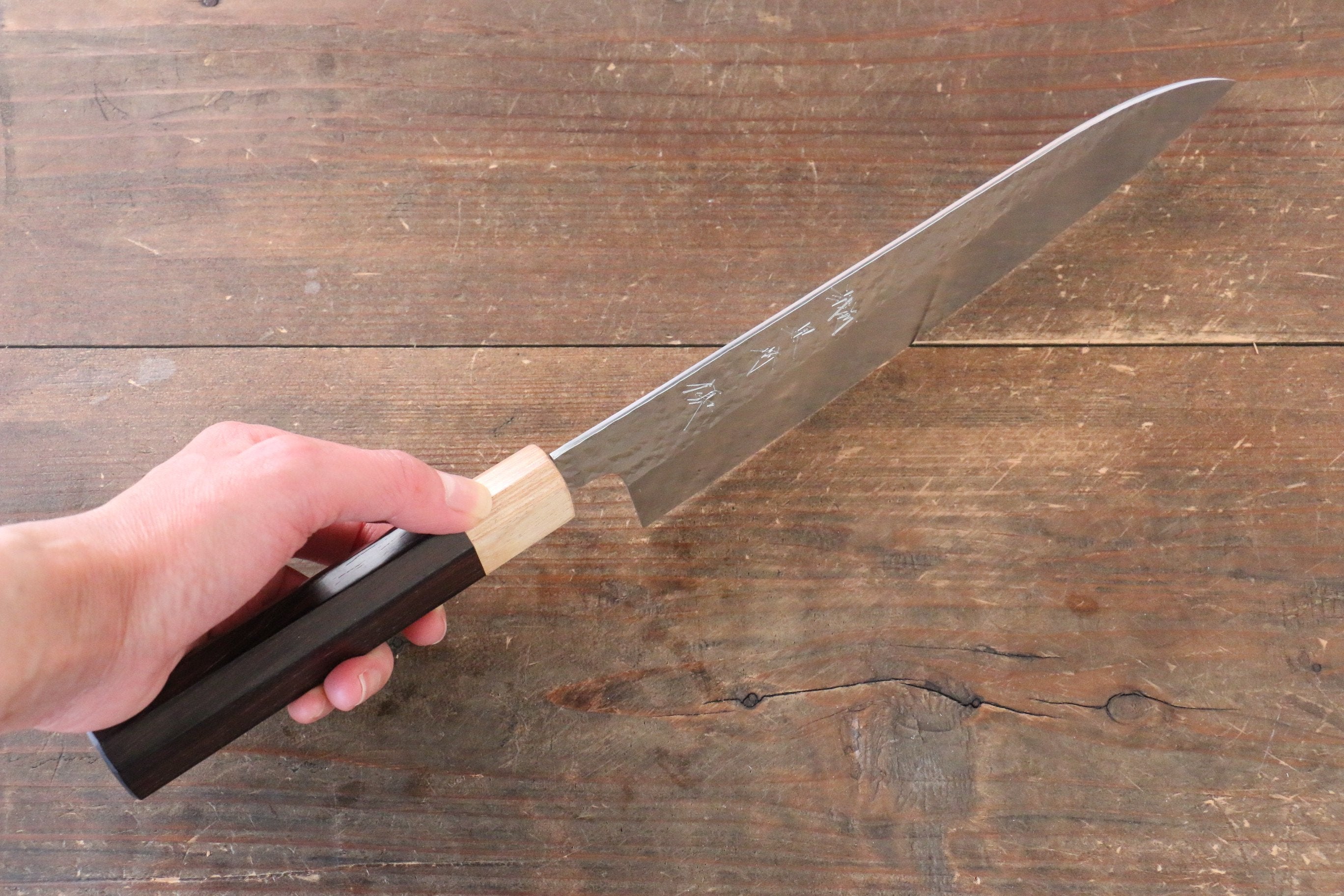 Yu Kurosaki Senko SG2 Hammered Gyuto 210mm Shitan Handle - Seisuke Knife