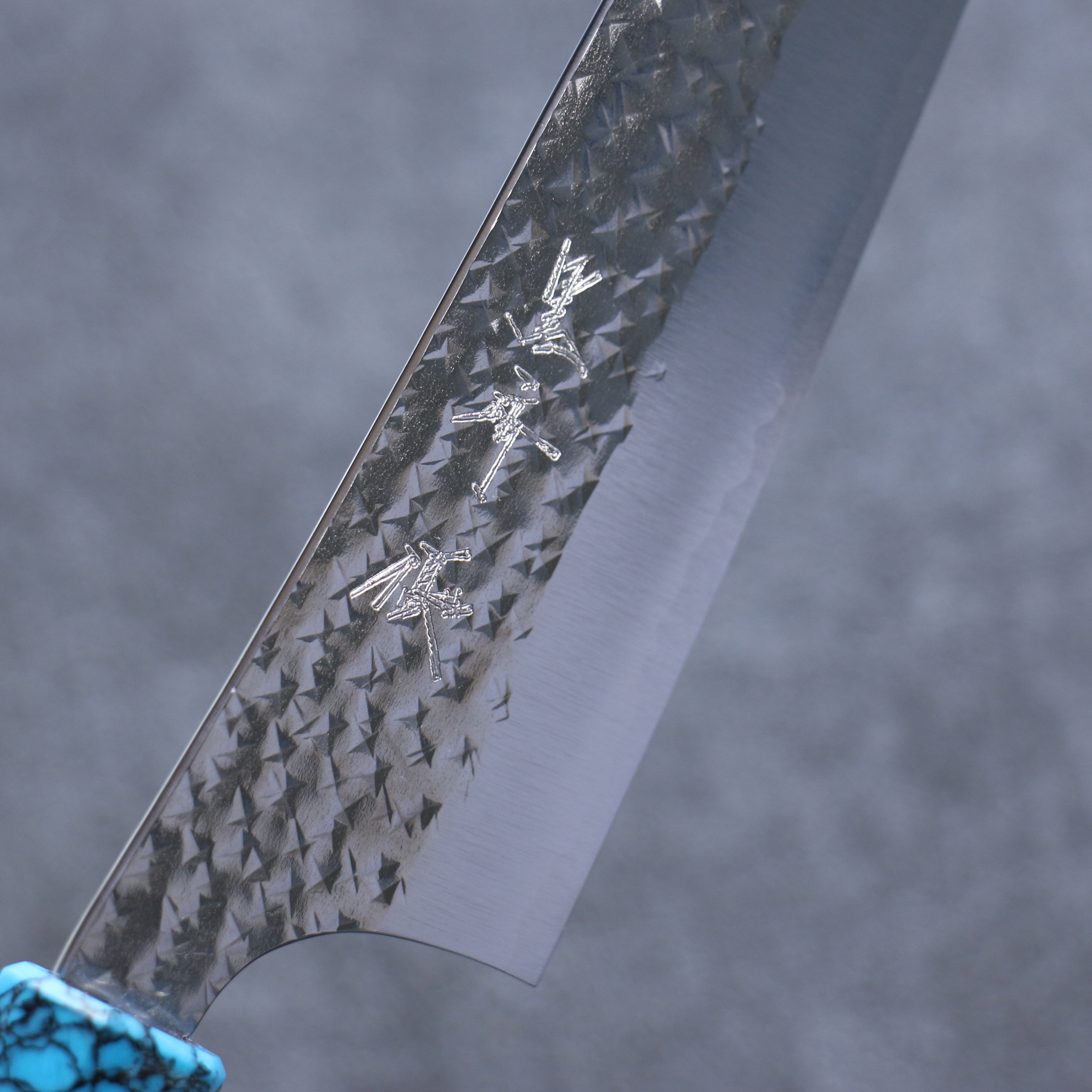Yu Kurosaki Senko Ei SG2 Hammered Gyuto 210mm Wenge(ferrule: Turquoise with Ring) Handle - Seisuke Knife