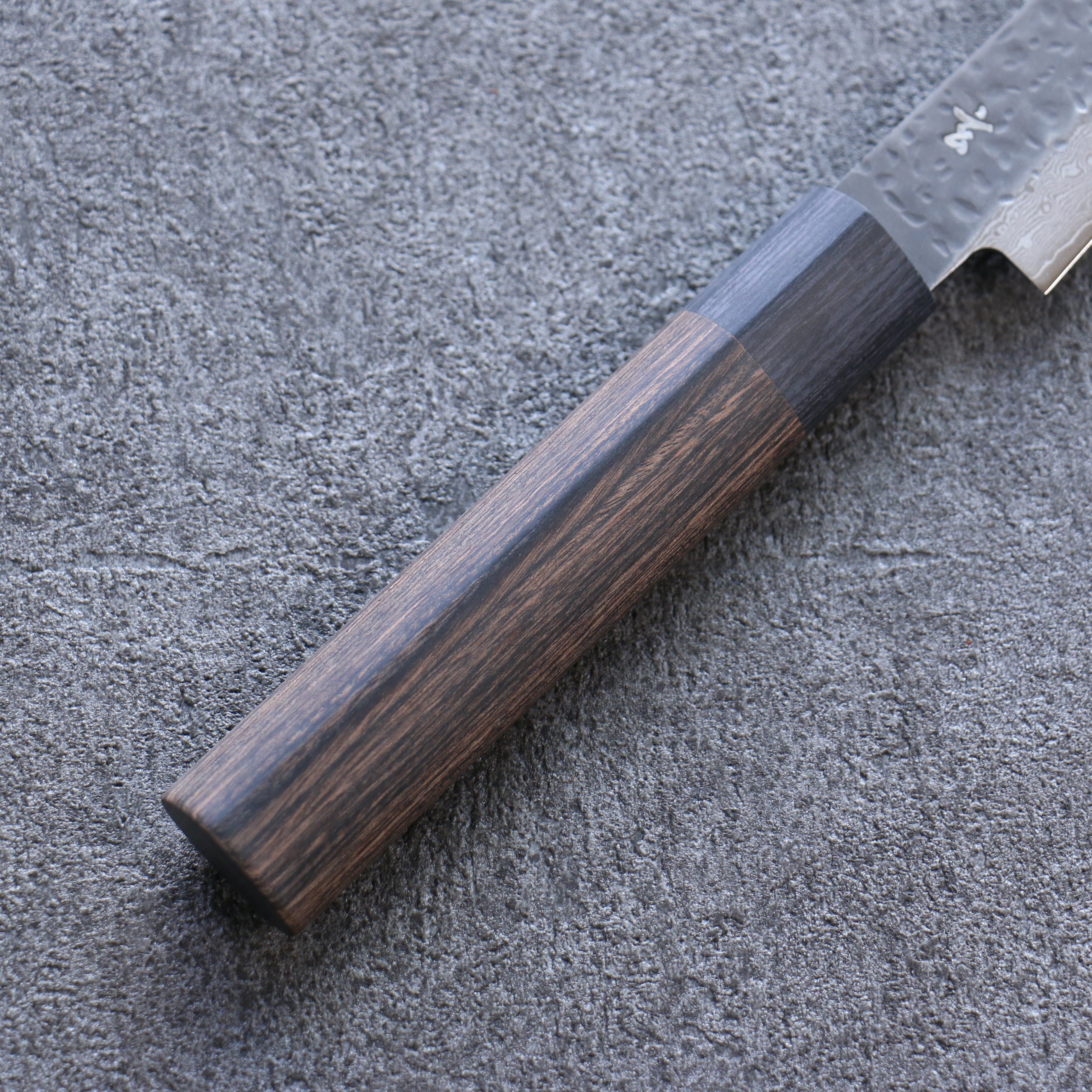 Shizu Gen VG10 Hammered Kurouchi Petty-Utility 130mm Brown Pakkawood Handle - Seisuke Knife