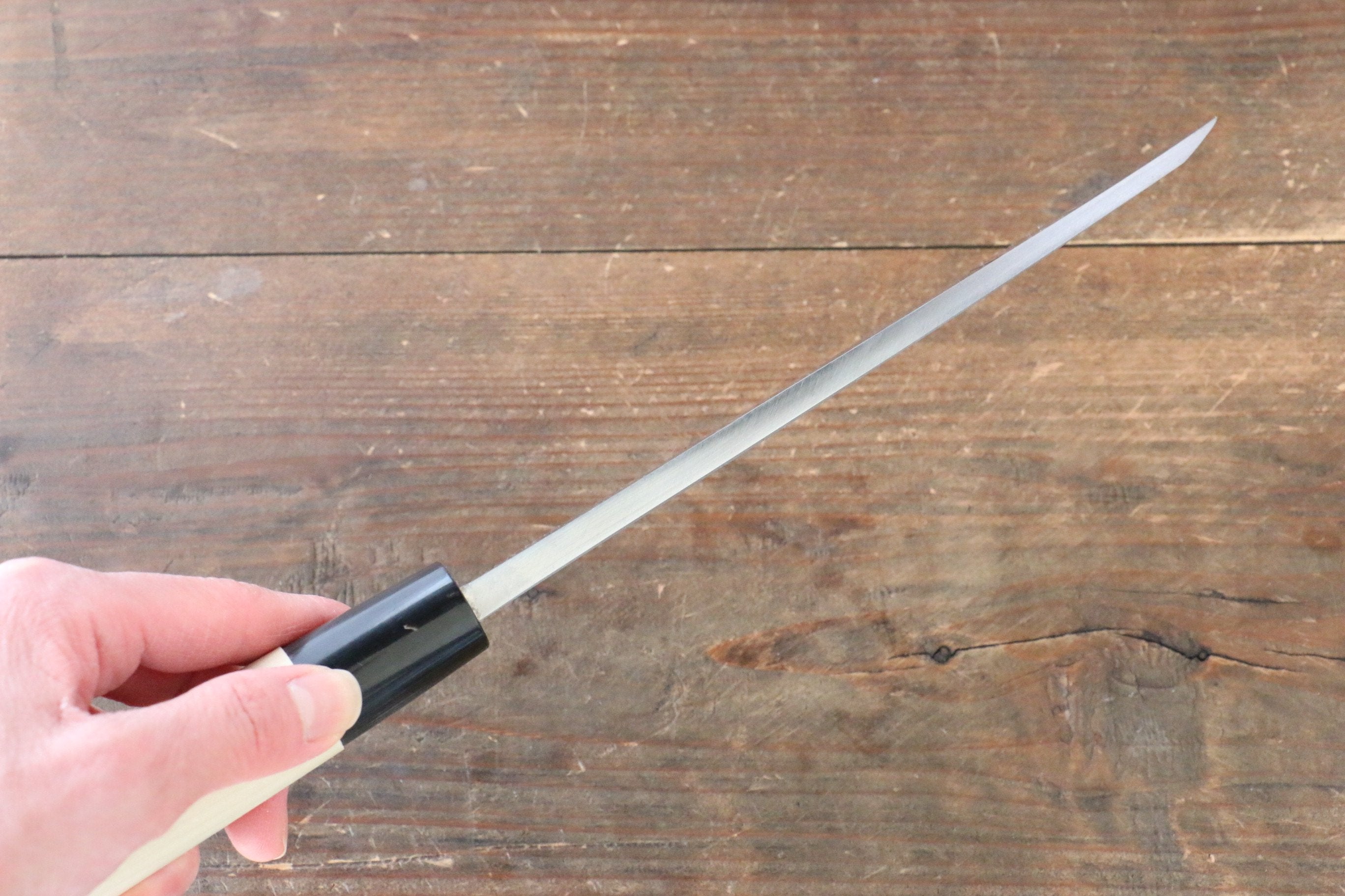 Sakai Takayuki Kasumitogi White Steel Ittouryumon Engraved Deba - Seisuke Knife