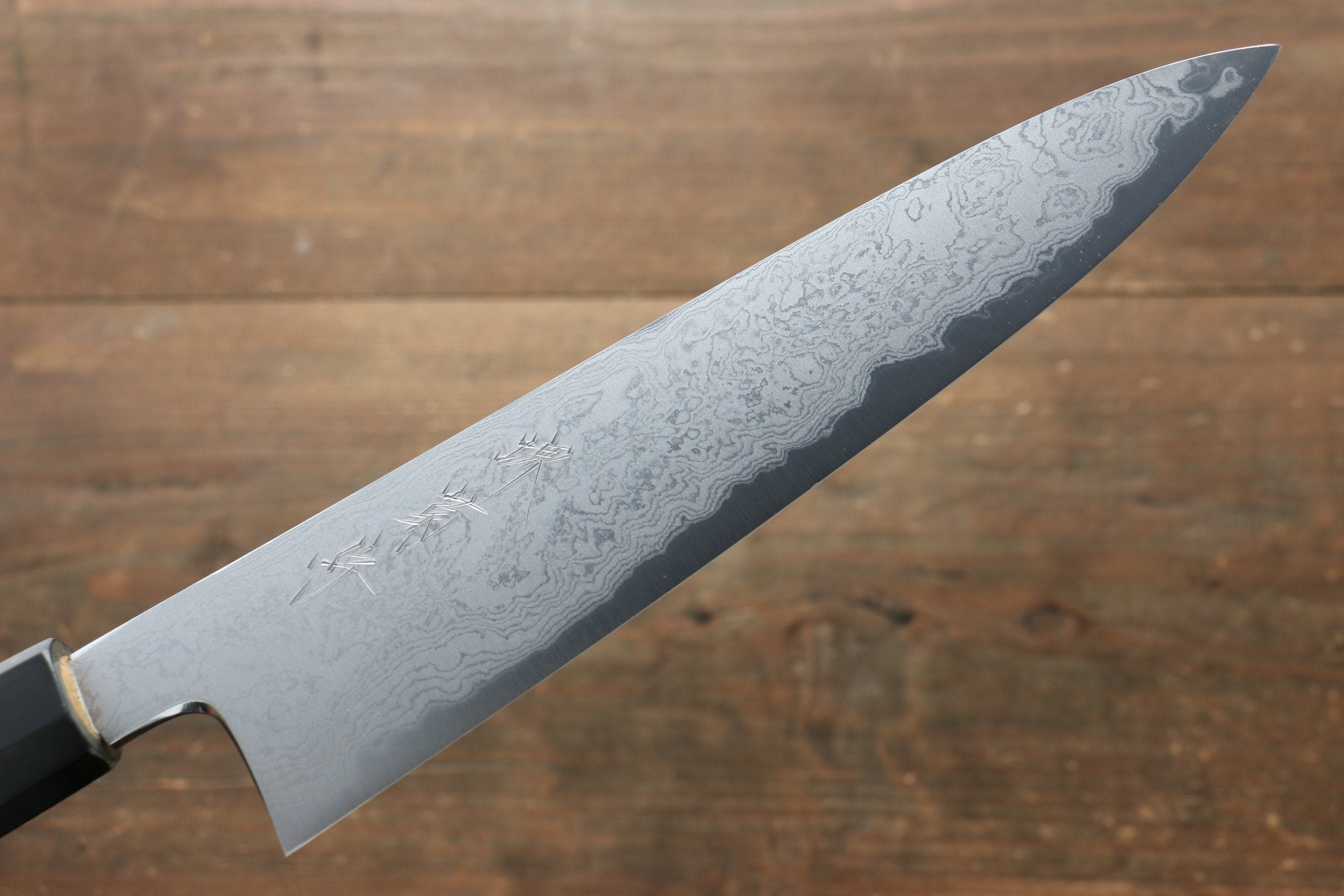 Kikumori Blue Steel No.1 Damascus Gyuto 210mm with Magnolia Handle - Seisuke Knife