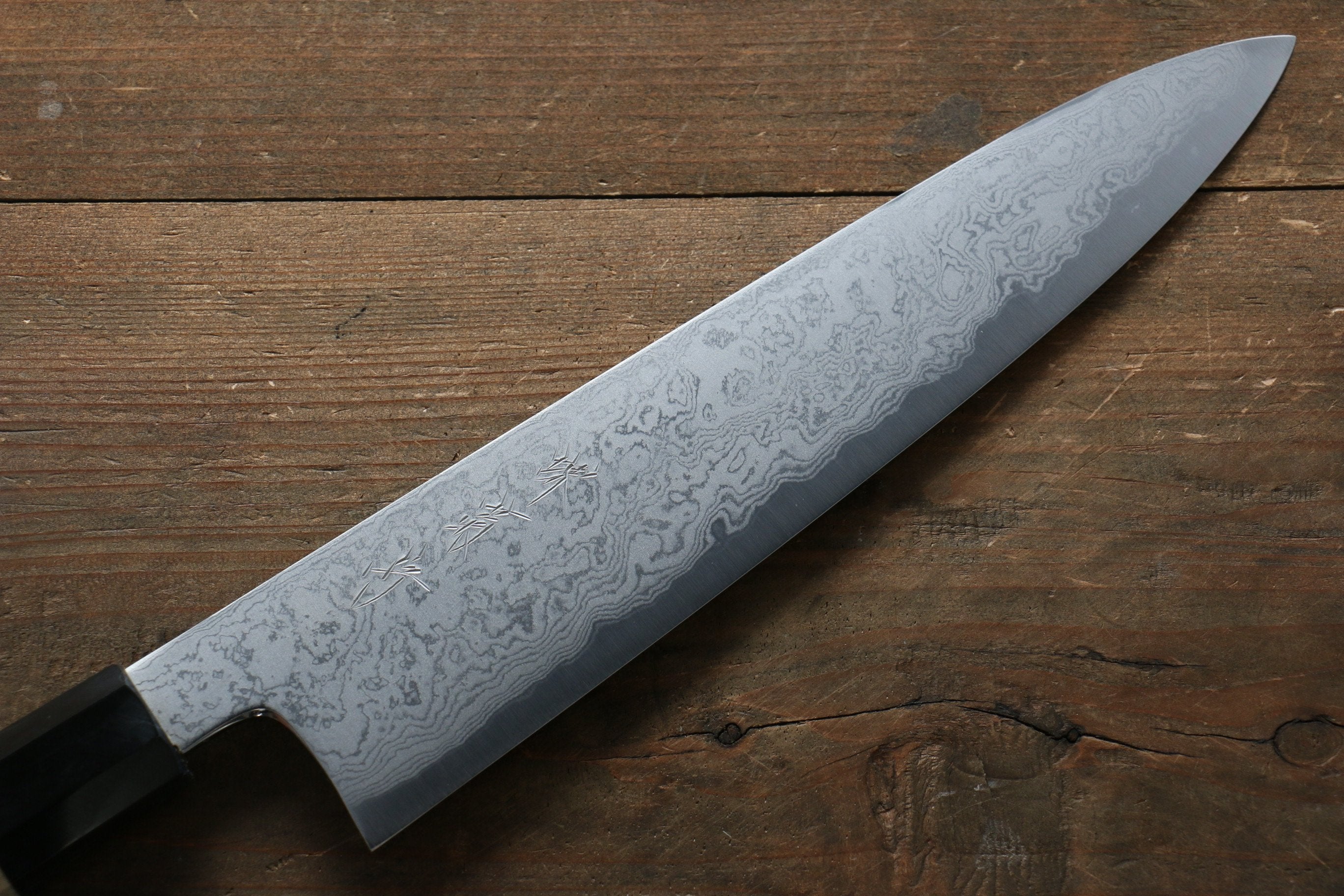 Kikumori Blue Steel No.1 Damascus Gyuto 240mm with Magnolia Handle - Seisuke Knife