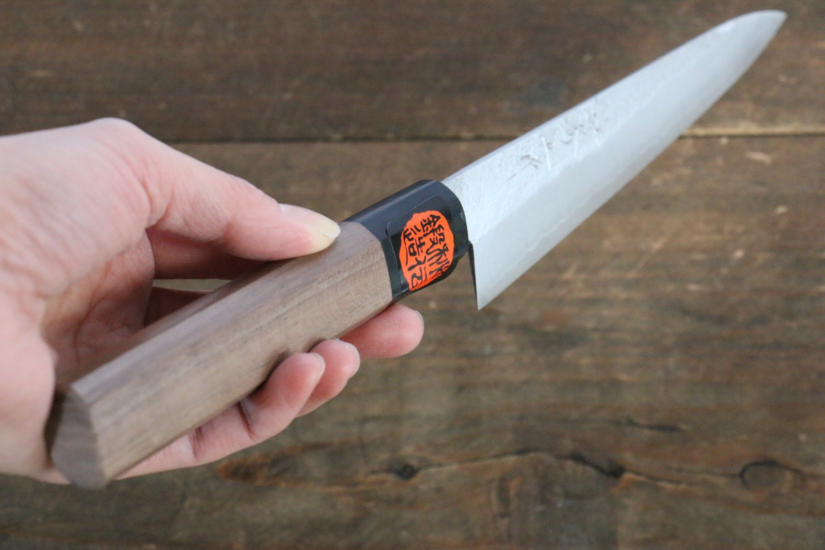 Shigeki Tanaka Silver Steel No.3 Nashiji Petty-Utility 150mm Walnut Handle - Seisuke Knife