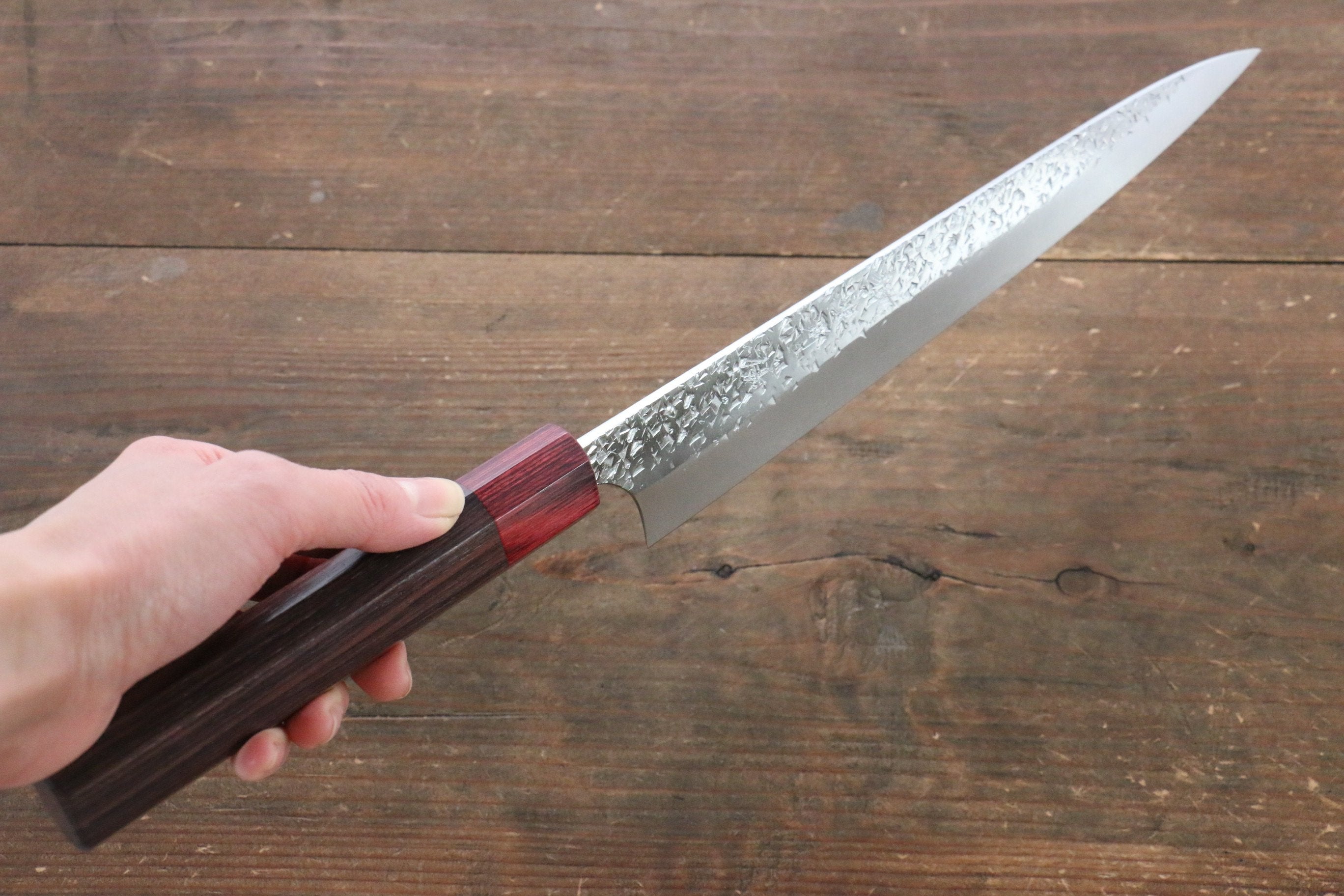 Yu Kurosaki Shizuku SG2 Hammered Sujihiki 240mm - Seisuke Knife
