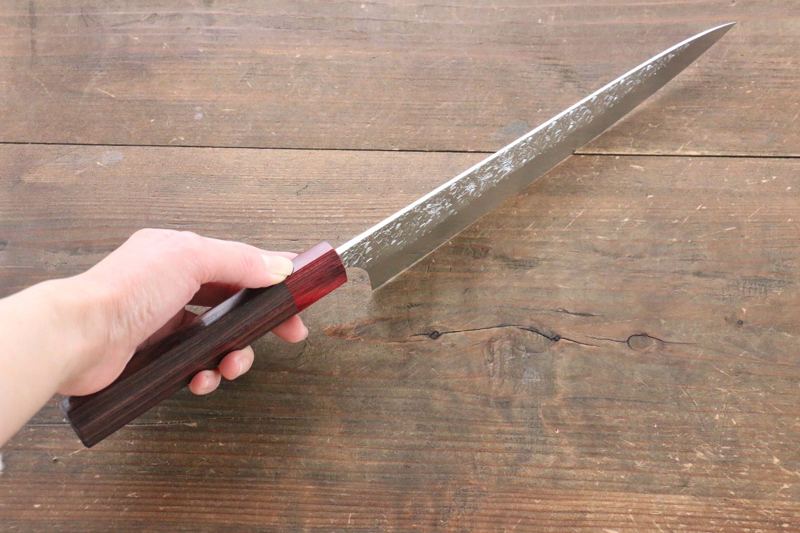 Yu Kurosaki Shizuku SG2 Hammered Sujihiki 240mm - Seisuke Knife