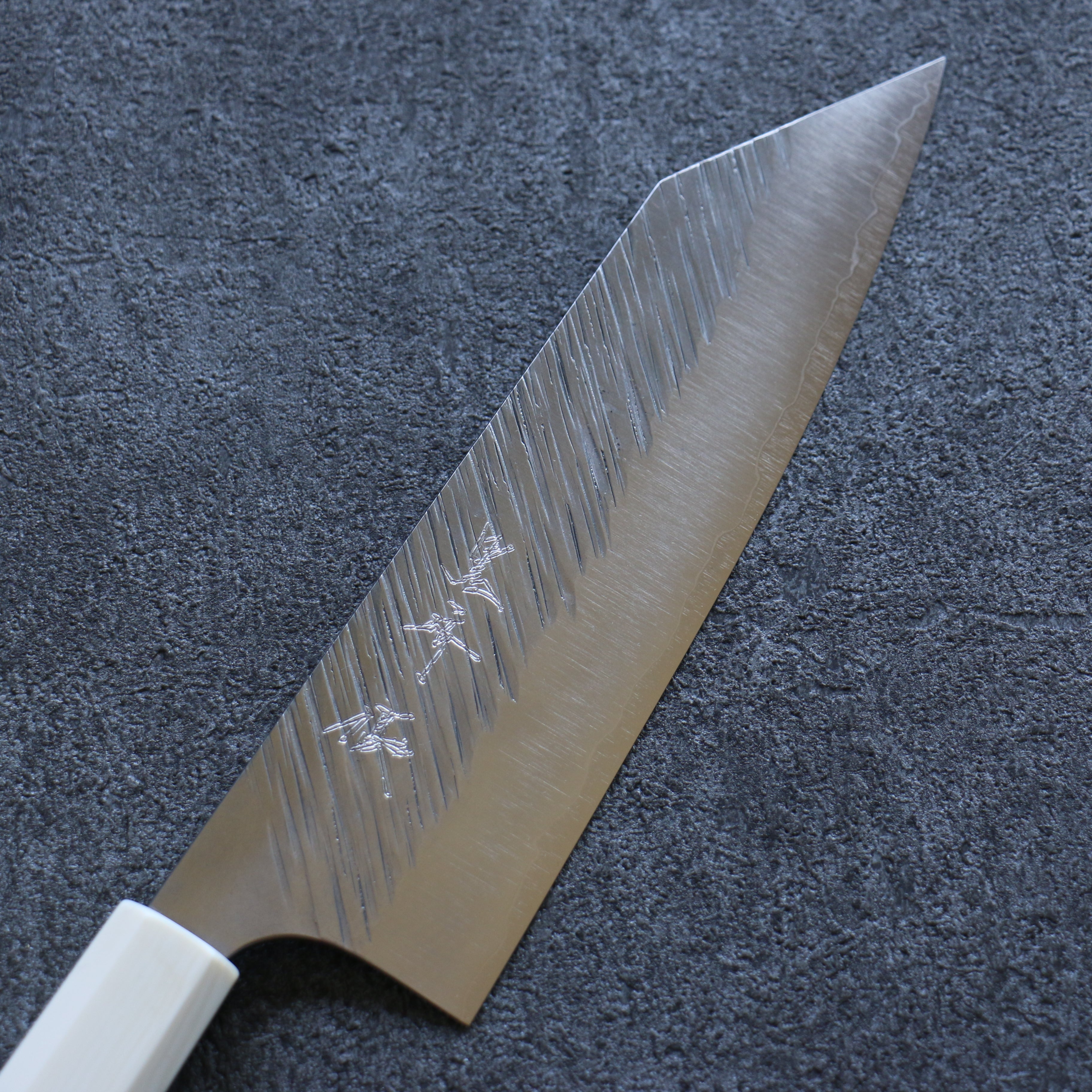 Yu Kurosaki Fujin SG2 Hammered Bunka 165mm Stabilized Birch Burl Handle - Seisuke Knife