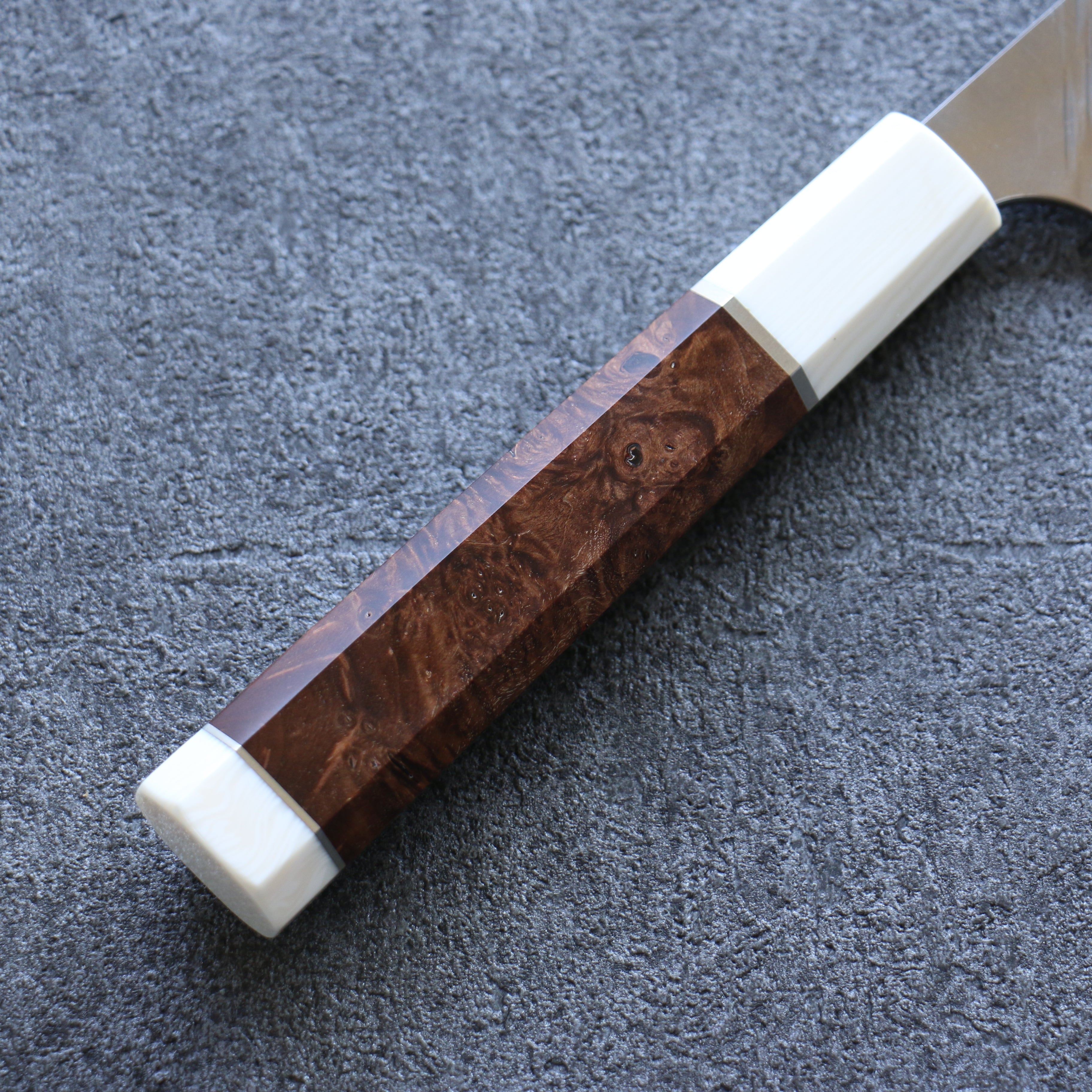 Yu Kurosaki Fujin SG2 Hammered Bunka 165mm Stabilized Birch Burl Handle - Seisuke Knife