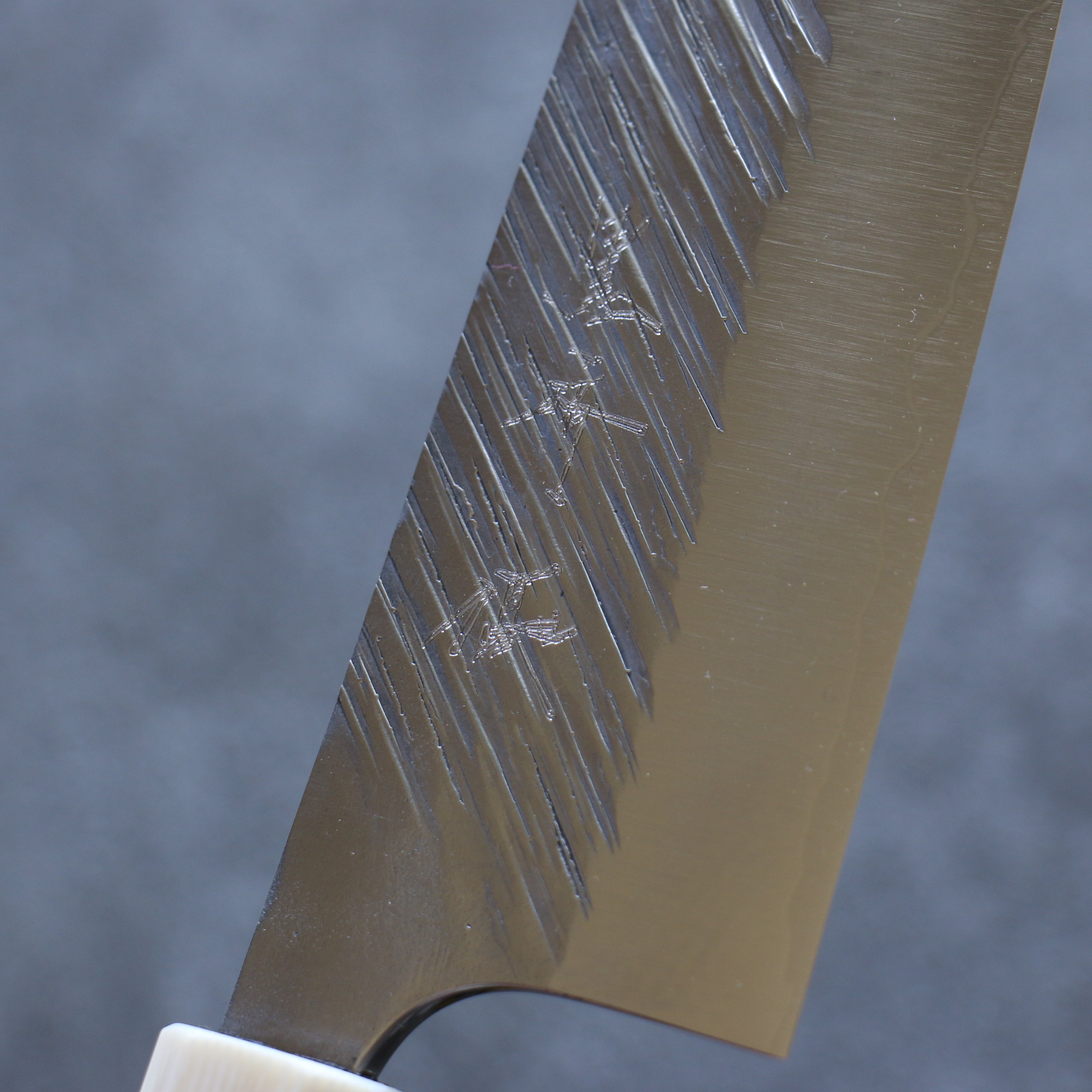 Yu Kurosaki Fujin SG2 Hammered Santoku 165mm Stabilized wood (Birch Burl) Handle - Seisuke Knife