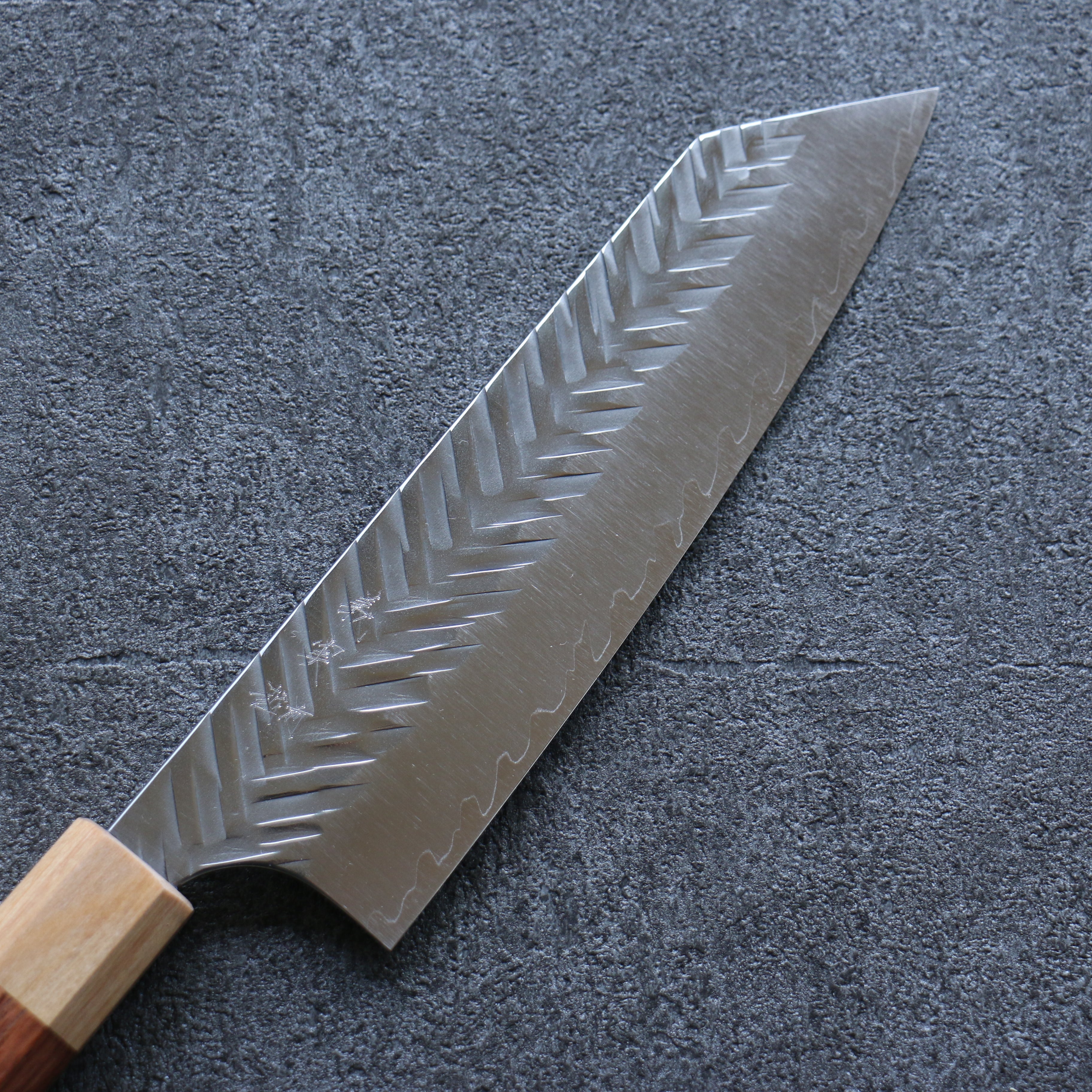 Yoshimi Kato SG2 Hammered ( V ) Bunka 165mm Honduras Handle - Seisuke Knife