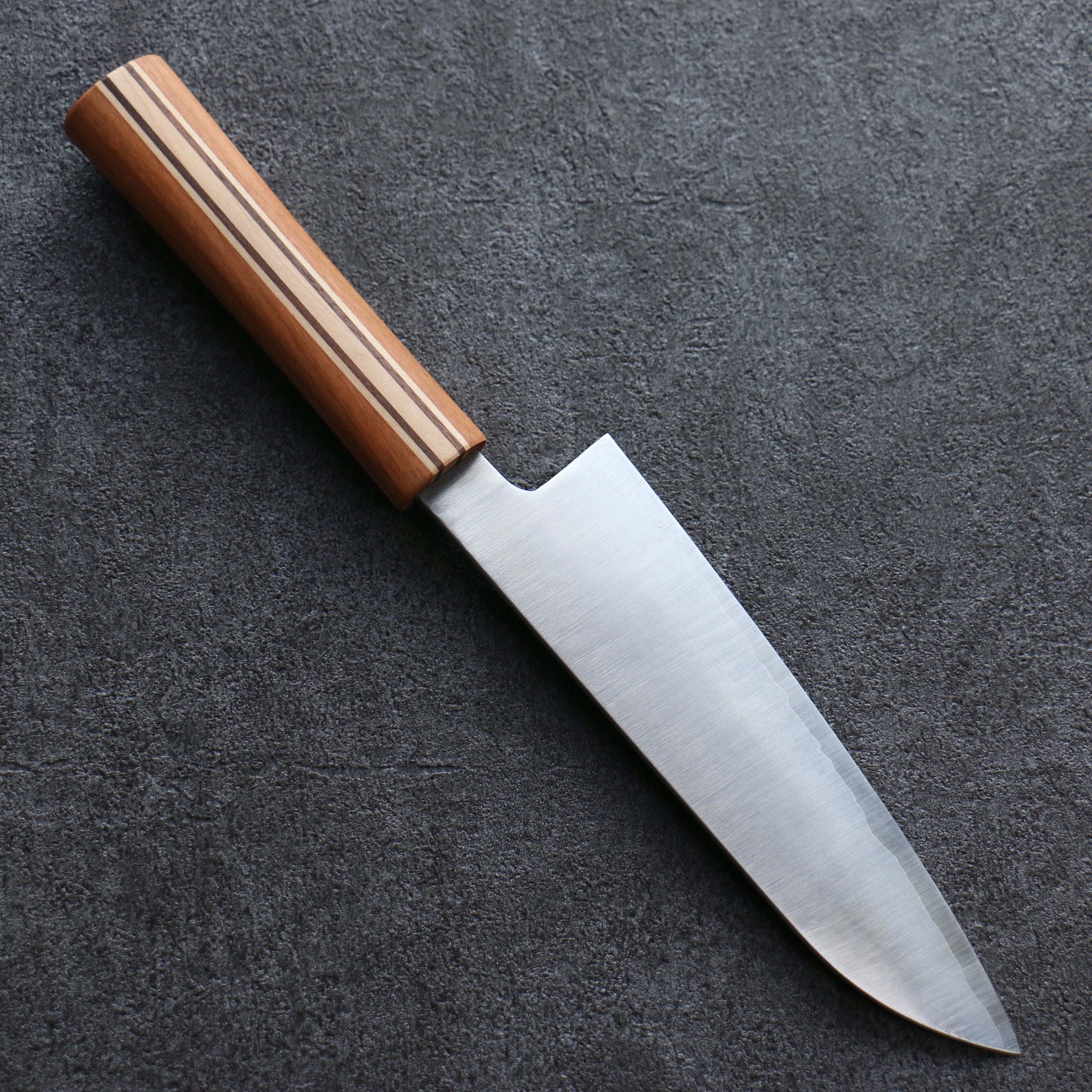 Shigeki Tanaka Majiro Silver Steel No.3 Santoku 165mm Maple, Cherry, Walnut Handle - Seisuke Knife