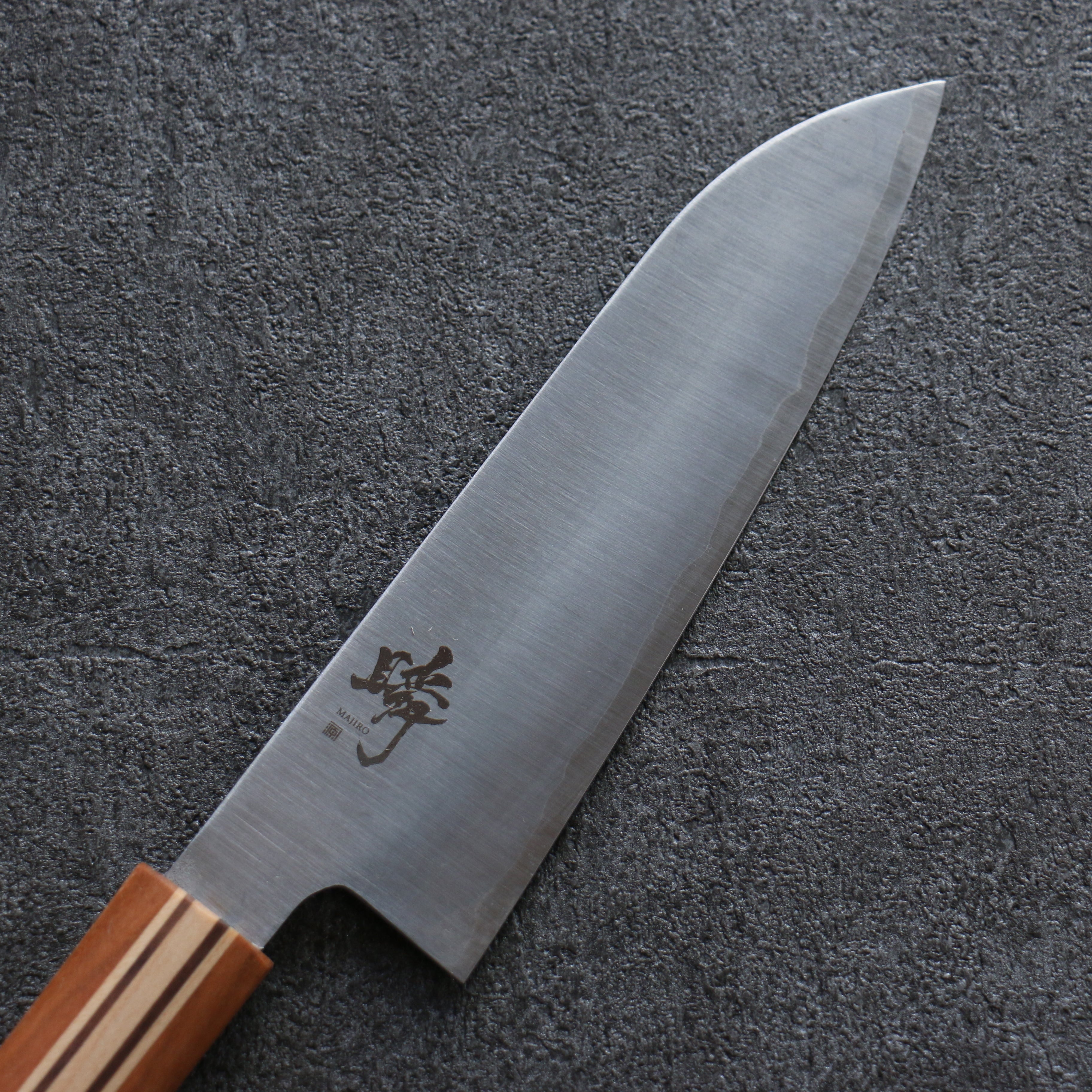 Shigeki Tanaka Majiro Silver Steel No.3 Santoku 165mm Maple, Cherry, Walnut Handle - Seisuke Knife