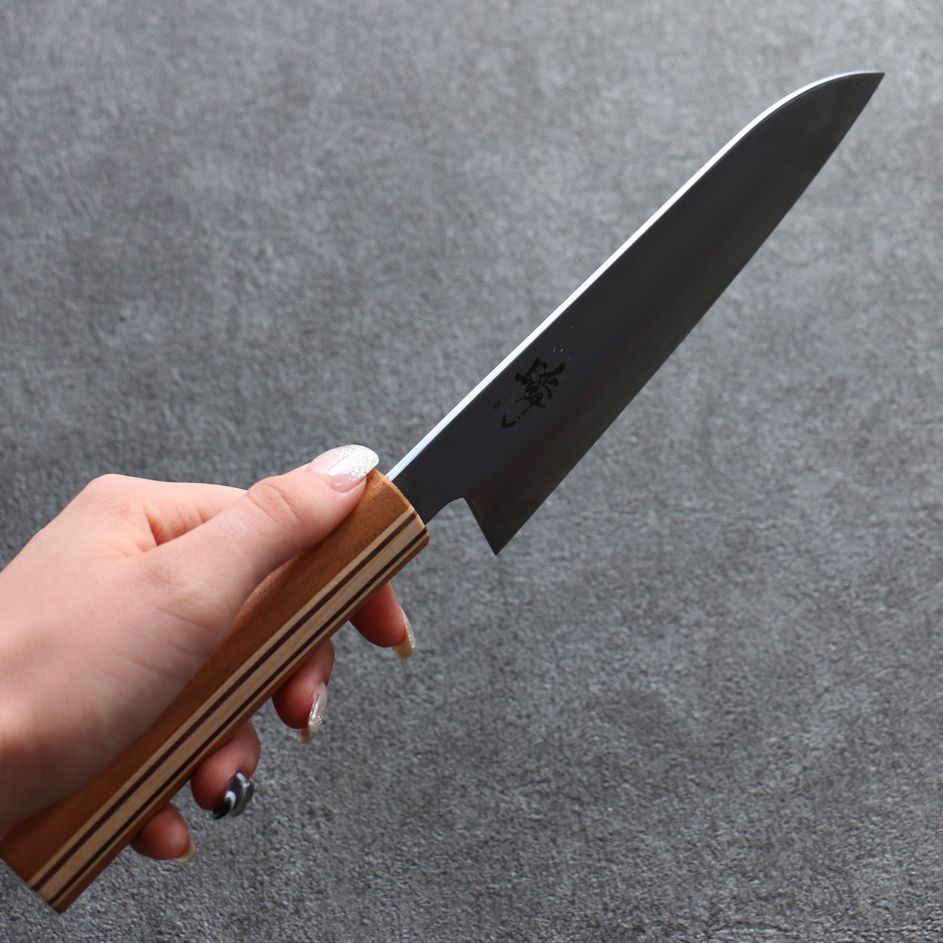 Shigeki Tanaka Majiro Silver Steel No.3 Santoku 165mm Maple, Cherry, Walnut Handle - Seisuke Knife
