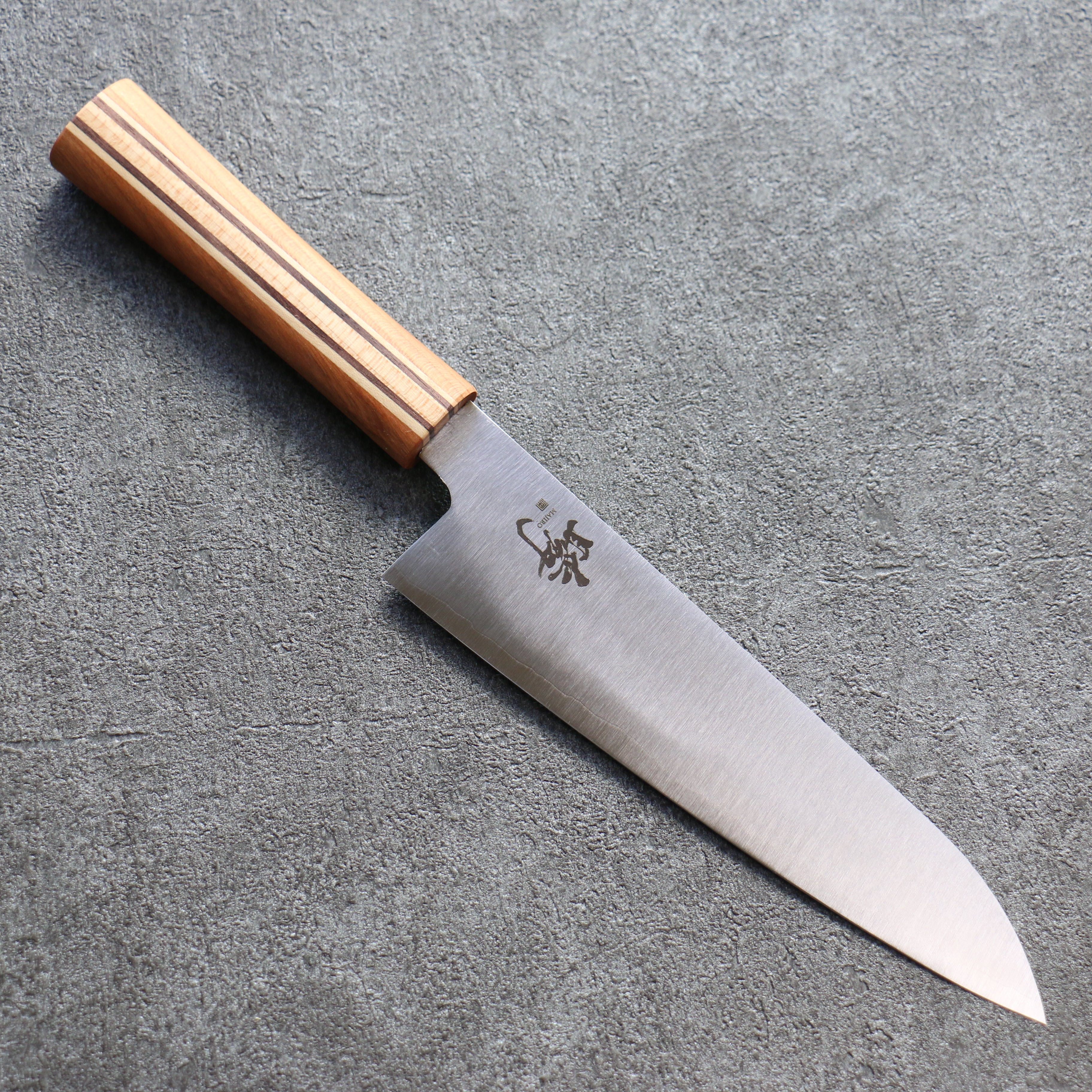 Shigeki Tanaka Majiro Silver Steel No.3 Gyuto 190mm Maple, Cherry, Walnut Handle - Seisuke Knife