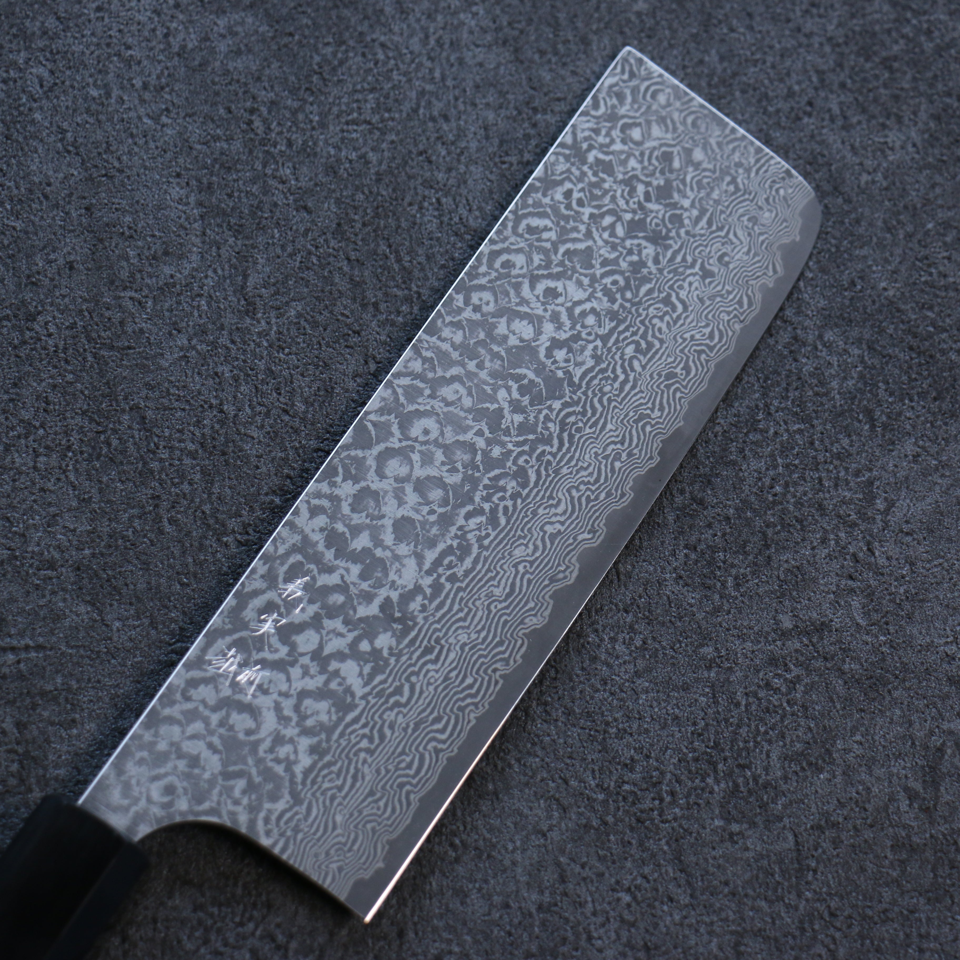 Yoshimi Kato VG10 Black Damascus Nakiri 165mm Wenge Handle - Seisuke Knife