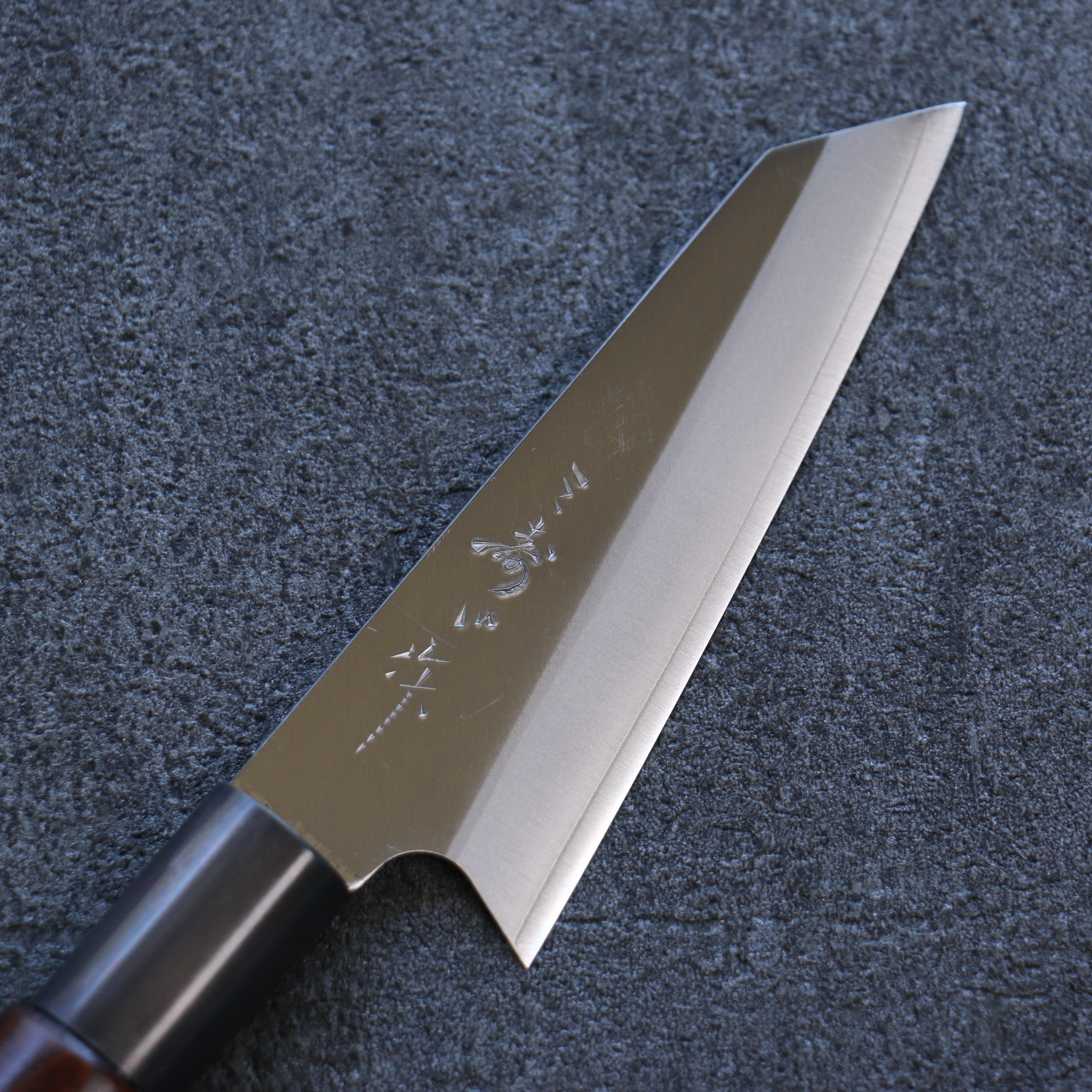 Misuzu VG10 Kasumitogi Kiritsuke Petty-Utility 105mm Brown Lacquered Handle - Seisuke Knife