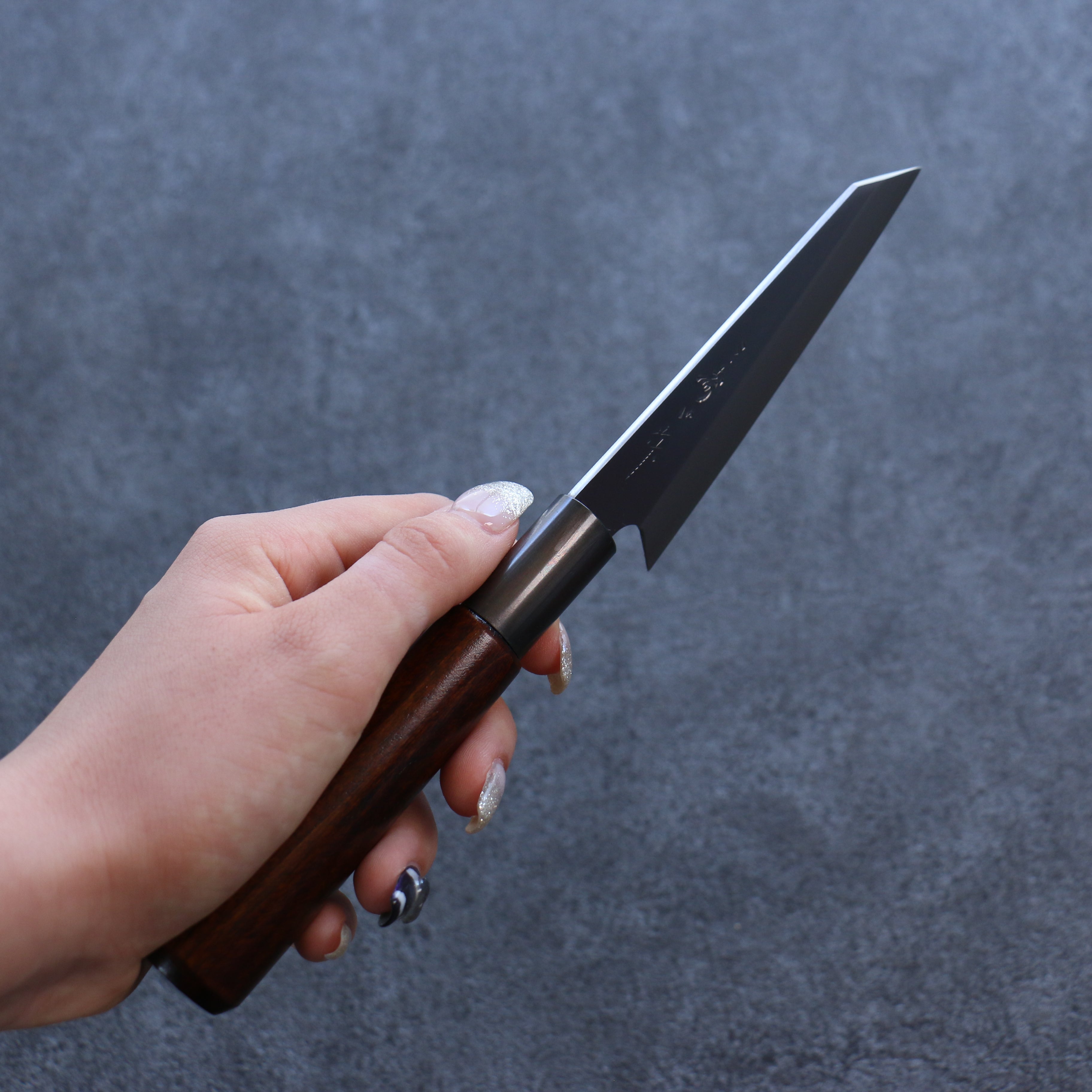 Misuzu VG10 Kasumitogi Kiritsuke Petty-Utility 105mm Brown Lacquered Handle - Seisuke Knife