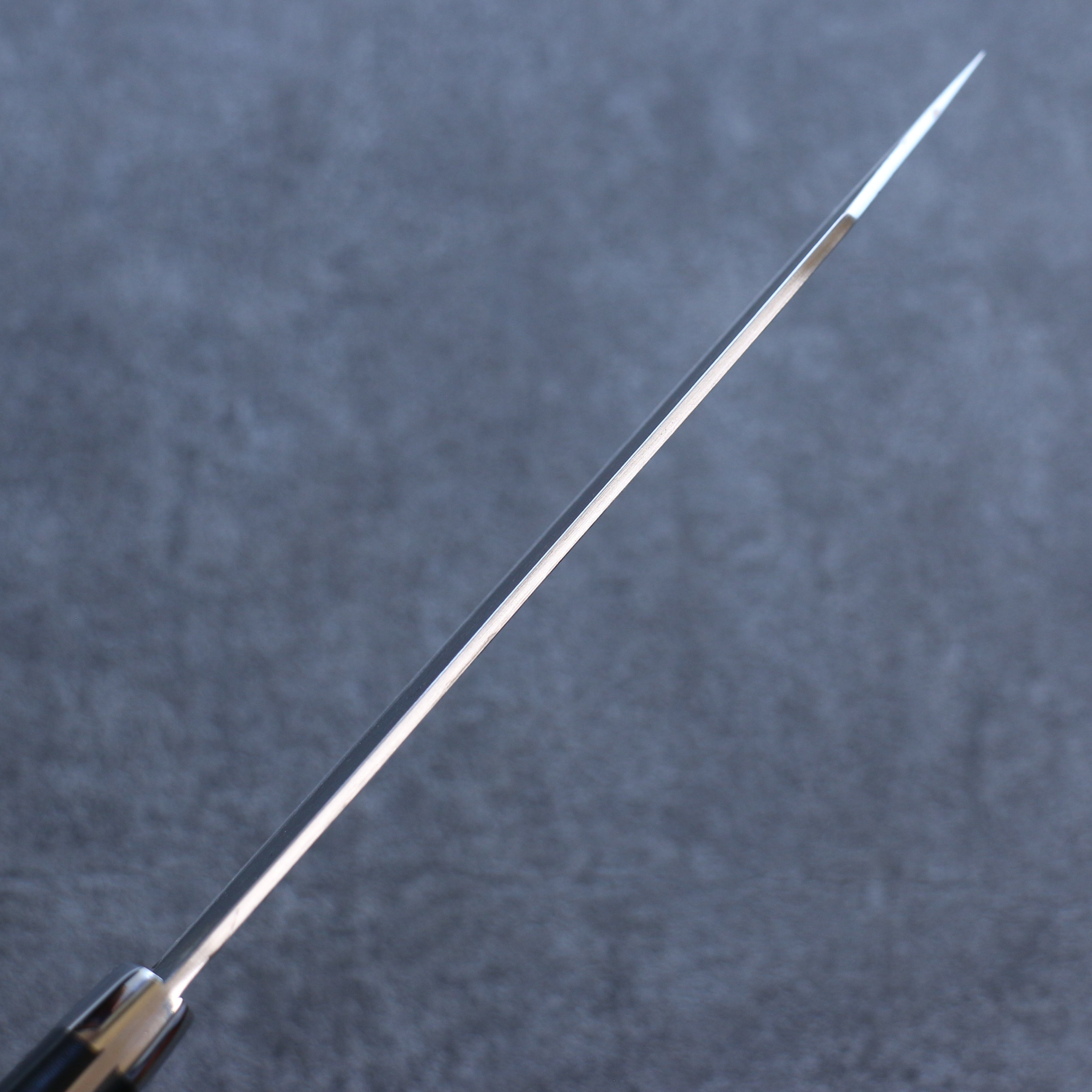 Takeshi Saji Blue Super Black Finished Damascus Kiritsuke Gyuto 180mm Black Micarta Handle - Seisuke Knife