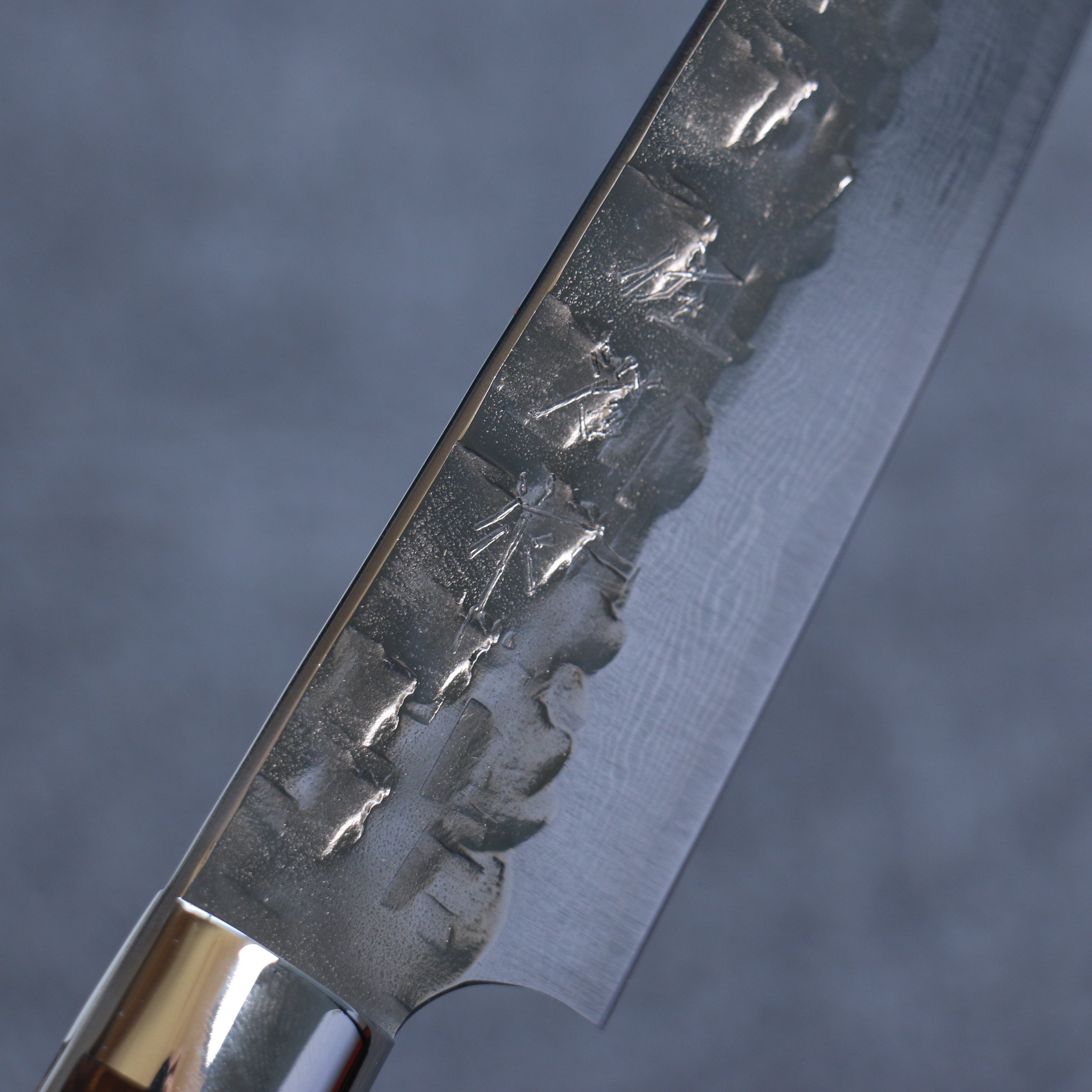 Takeshi Saji VG10 Hammered Damascus Petty-Utility 135mm Ironwood Handle - Seisuke Knife